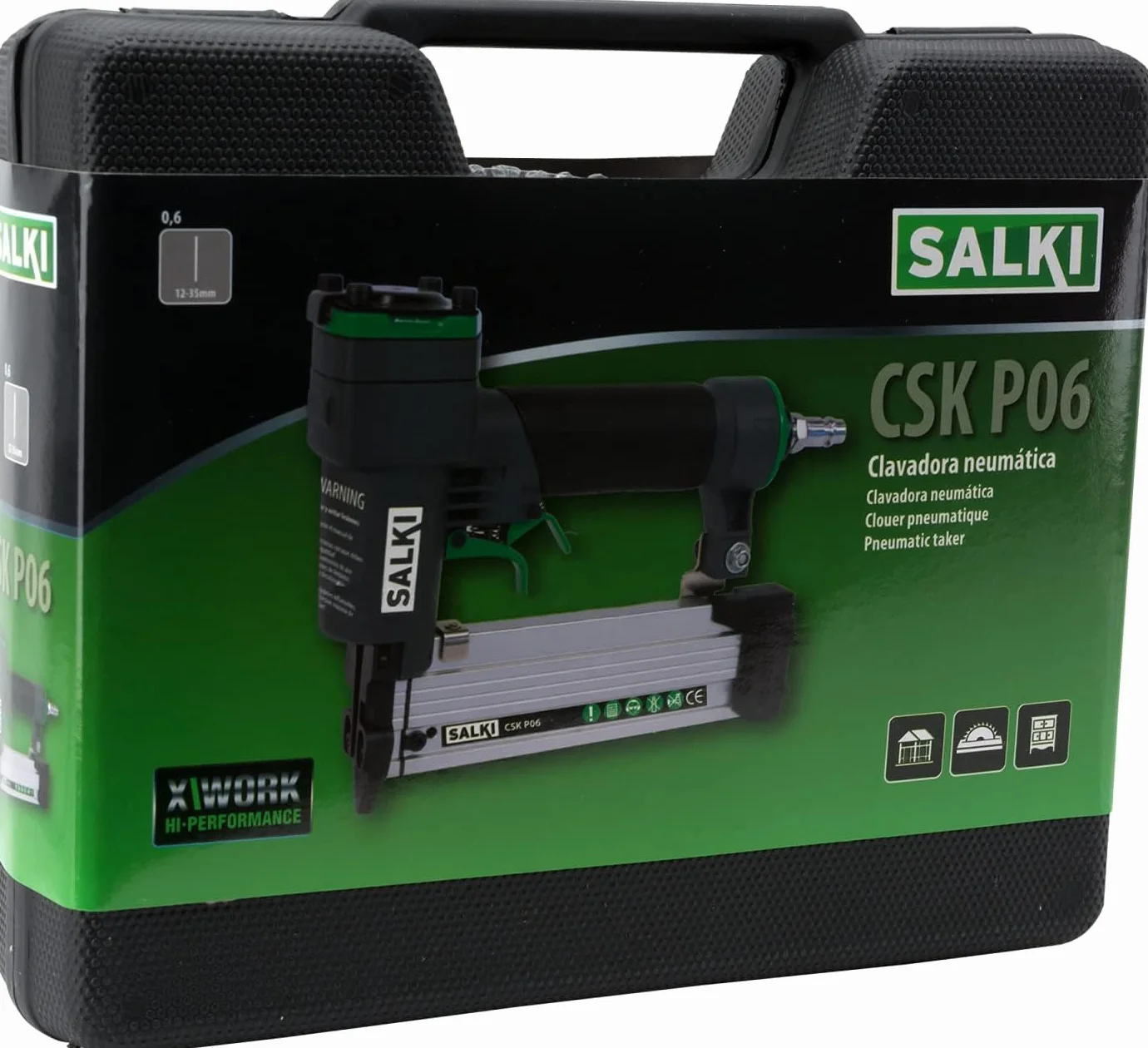 Salki CSK P06 gwoździarka pneumatyczna – pneumatyczny pistolet do paznokci bez głowicy 0,6 od 12 do 35 mm długości