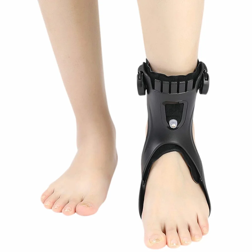 Drop Podpora stopy Drop Foot Brace Ortesi AFO AFOs Ortesi kostki Wsparcie z wygodnym nadmuchiwanym airbagiem dla hemiplejii, buty po udarze na wędrówki (prawa stopa, XL)