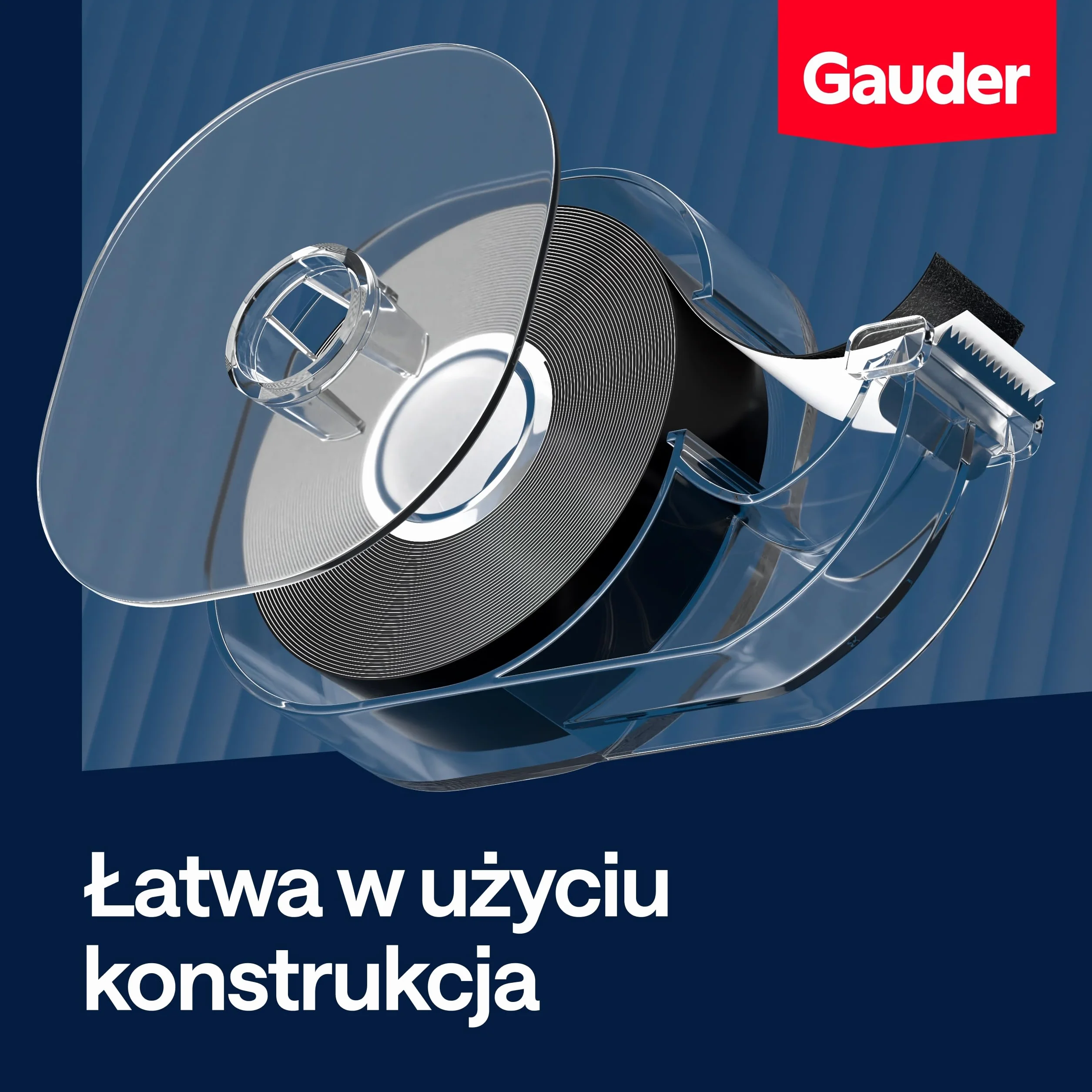 GAUDER Taśma Magnetyczna z Dyspenserem - Samoprzylepny Pasek Magnetyczny do Lekkich Przedmiotów - Taśma Magnetyczna do Cięcia na Pocztówki i Zdjęcia na Powierzchniach Metalowych (6 m x 19 mm)