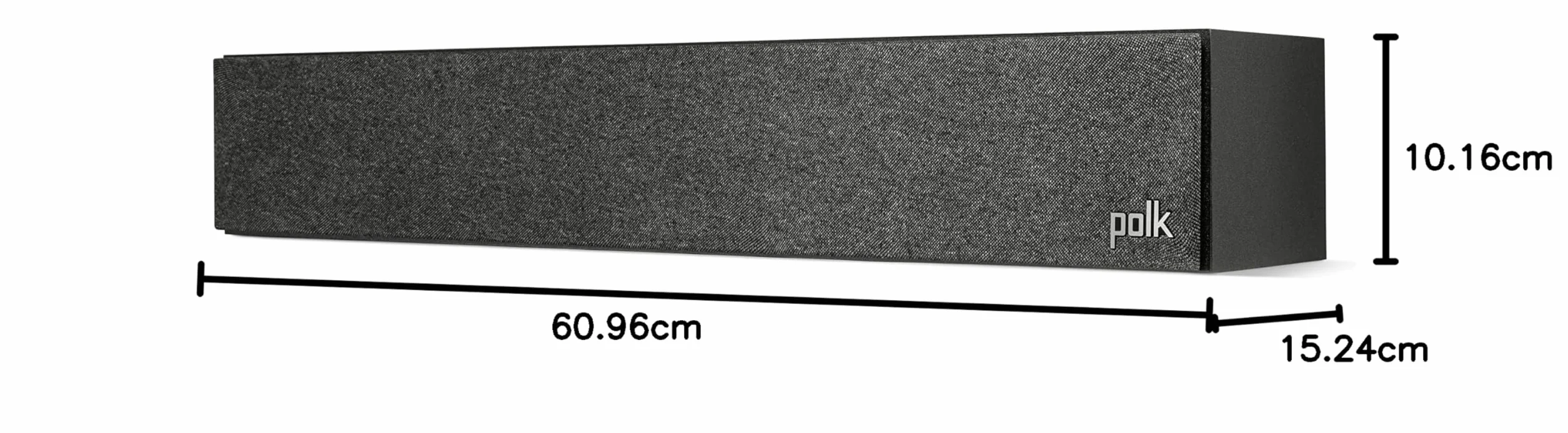 Polk Audio Monitor XT35BK smukły głośnik centralny, certyfikat Hi-Res, kompatybilny z Dolby Atmos i DTS:X (sztuka), Czarny