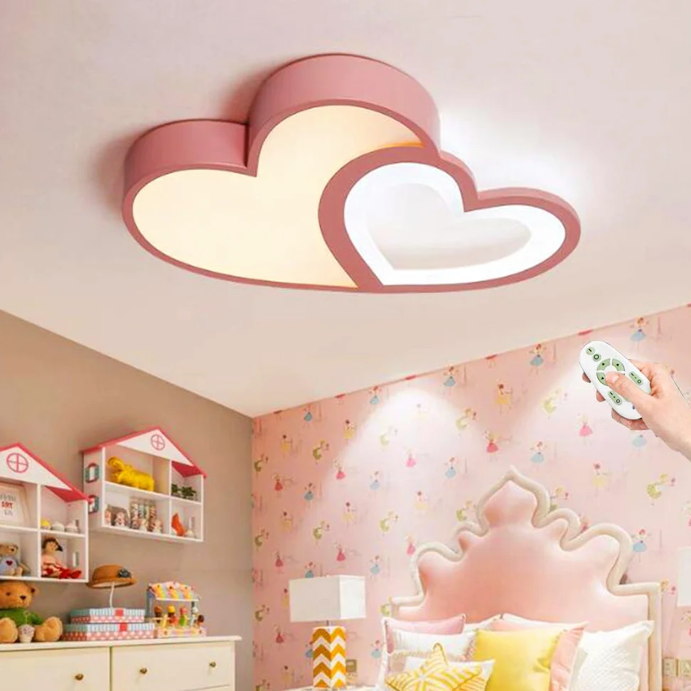 Nowoczesna Lampa Sufitowa LED, Ściemniana Lampa Kreatywnego Designu Kreskówka Żyrandol Serce Wszechświat Motyl Lampa Sufitowa Do Pokoju Dziecięcego, Sypialni, Salonu Oświetlenie Sufitowe