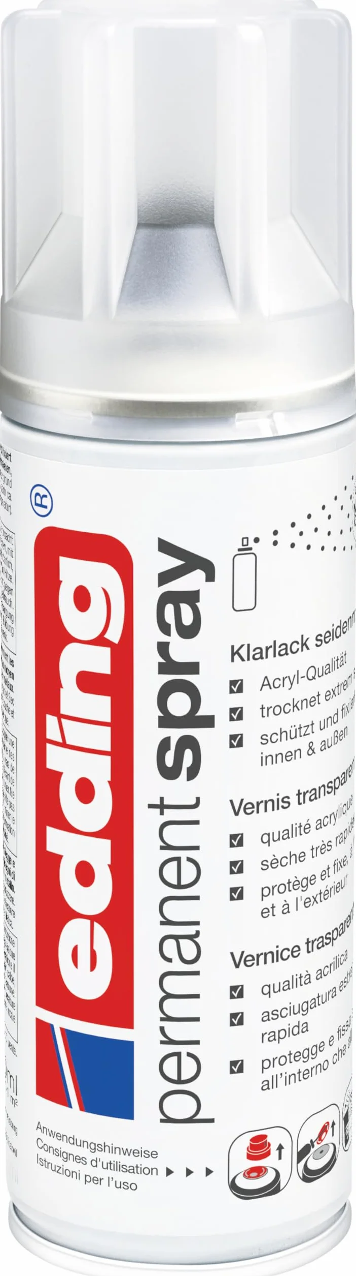 Edding 4-5200995 Lakier Jedwabisty Mat, Bezbarwny, 200ml, 1 Sztuka