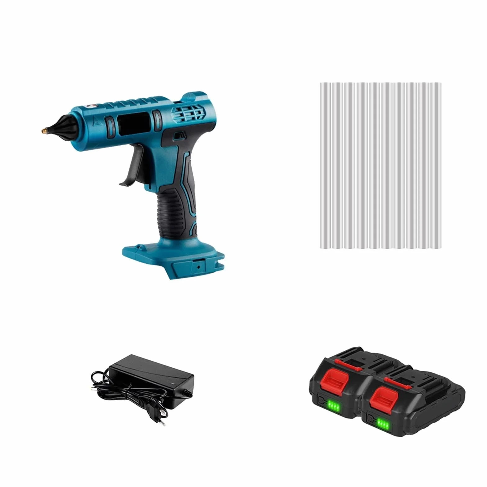 Bezprzewodowy Elektryczny Pistolet Do Klejenia Na Gorąco Akumulator Przeciw Oparzeniom Miedziana Dysza DIY Narzędzie Do Naprawy Z Kleje W Sztyfcie Do Baterii Szybkie Nagrzewanie(3)