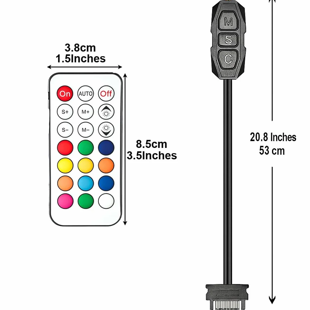 Gebildet Zestaw Kontrolera ARGB do Wentylatorów Obudowy PC RGB, Kontroler Wentylatora SATA Power RGB, Koncentrator Wentylatorów Komputerowych ARGB Sterowanie RGB z 21-Klawiszowym Pilotem Kontrola