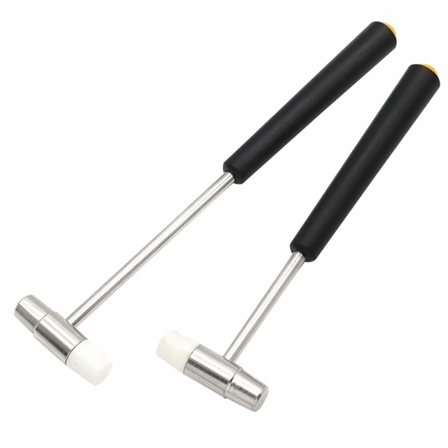 młotek gumowy, 150/185/177mm Mini młotek do naprawy narzędzi metalowy gumowy z podwójną głowicą przenośny majsterkowania biżuteria zegarek narzędzie ręczne(Black 185mm)
