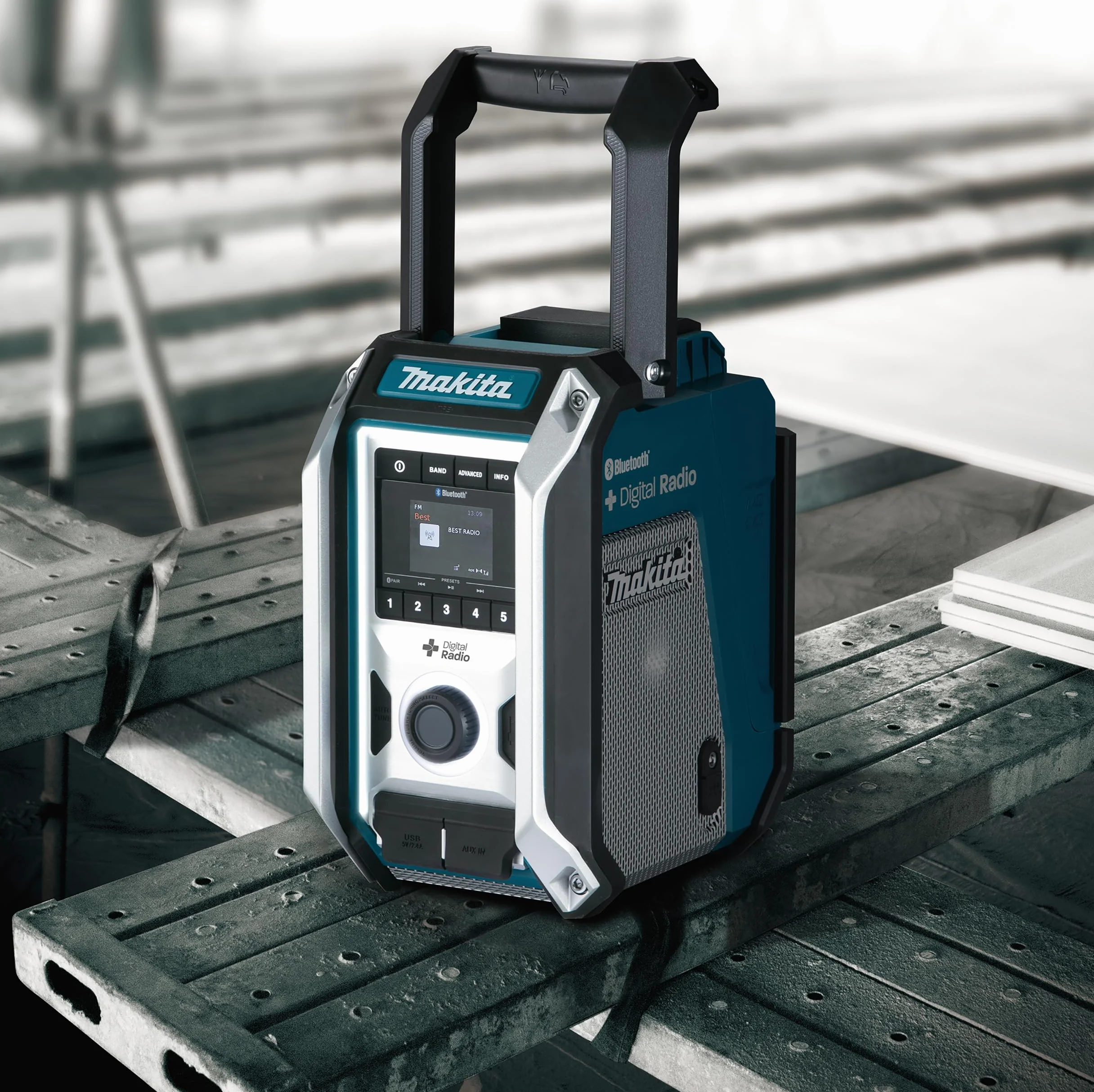 Makita Radio Budowlane, Niebieski/Czarny, AM/FM/DAB+