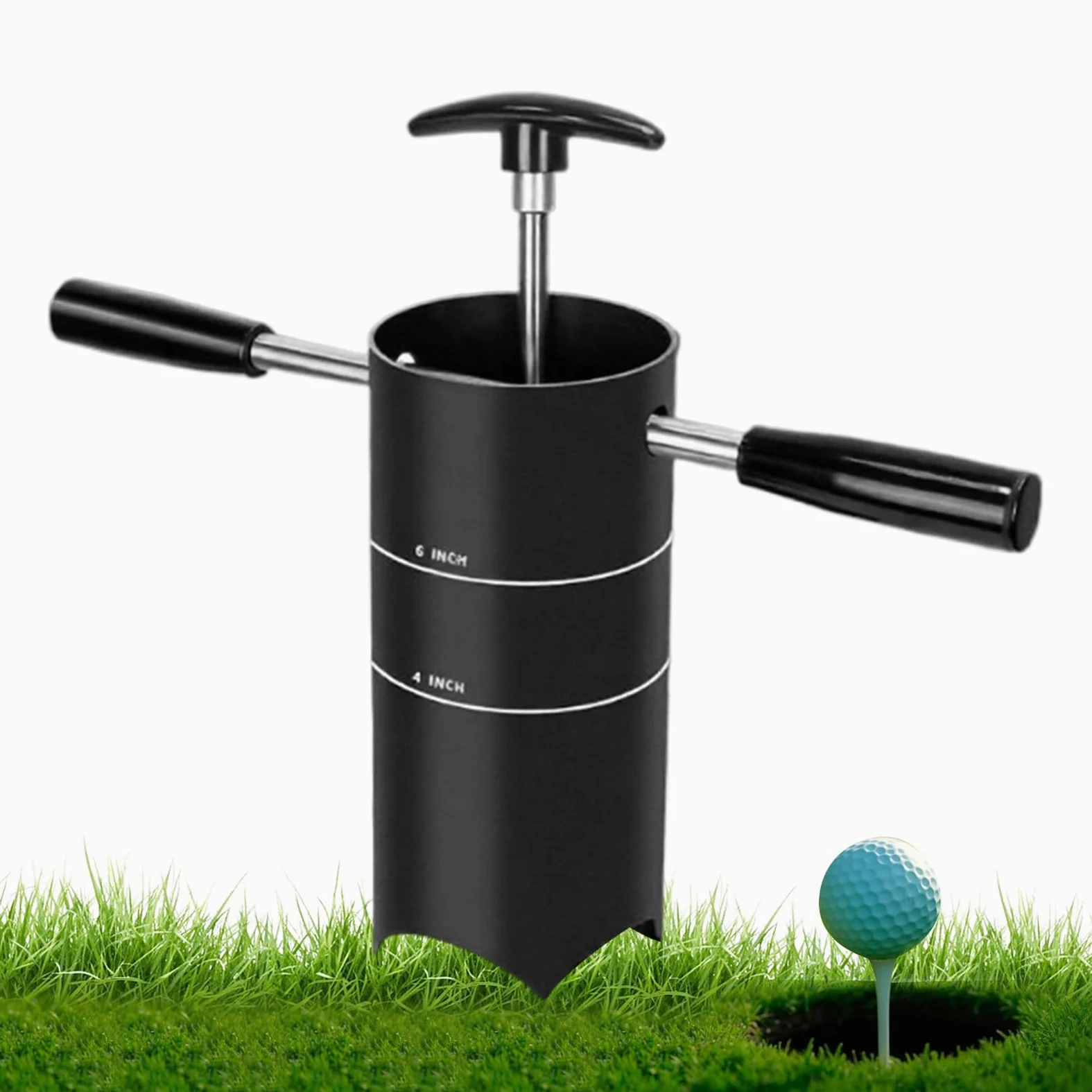 Wykrawacz do wykrawania otworów golfowych, ze zdejmowanym uchwytem, do ogrodu, na trawnik i na świeżym powietrzu, akcesoria do ogrodu, na taras