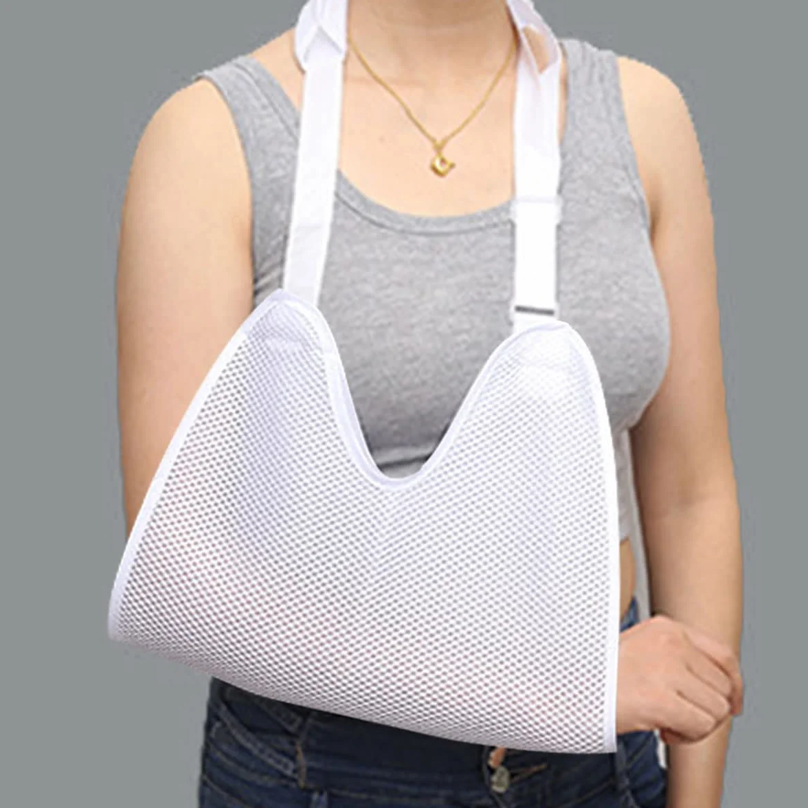 Oddychające ramię Sling, ramion, ramion, ramion, unieruchomienie ramion i ramion, Cool Mesh, na ramiona, urazy łokci, złamane ramiona, z regulowanymi paskami, kiuiom