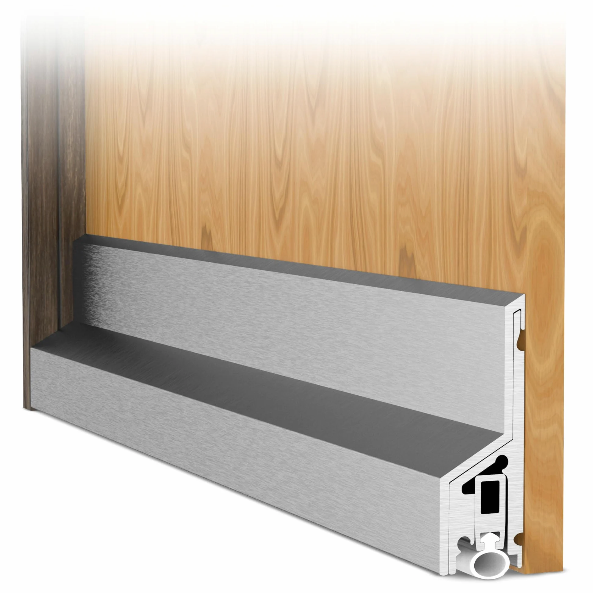 Aluminiowe uda do drzwi i okien, z osłoną profilu i silikonową uszczelką szlifierską, ochrona przed warunkami atmosferycznymi, wodoodporna, stoper przeciągów, uszczelka drzwiowa, profil okienny