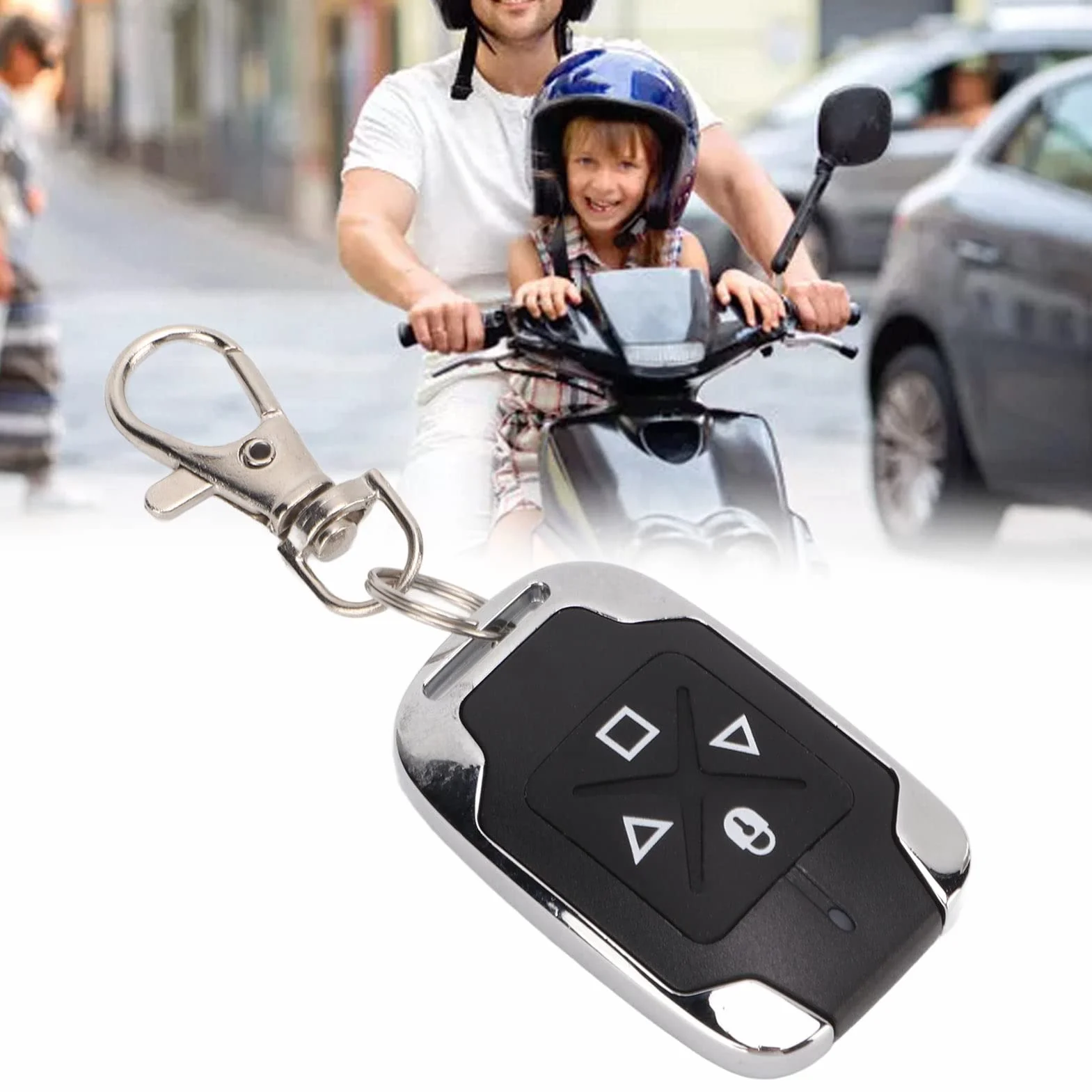 Pasamer Pilot zdalnego sterowania klonowanie drzwi klonowanie 433,92 MHz, 4 przyciski, bezprzewodowa lampka LED do kontroli dostępu do motocykli elektrycznych