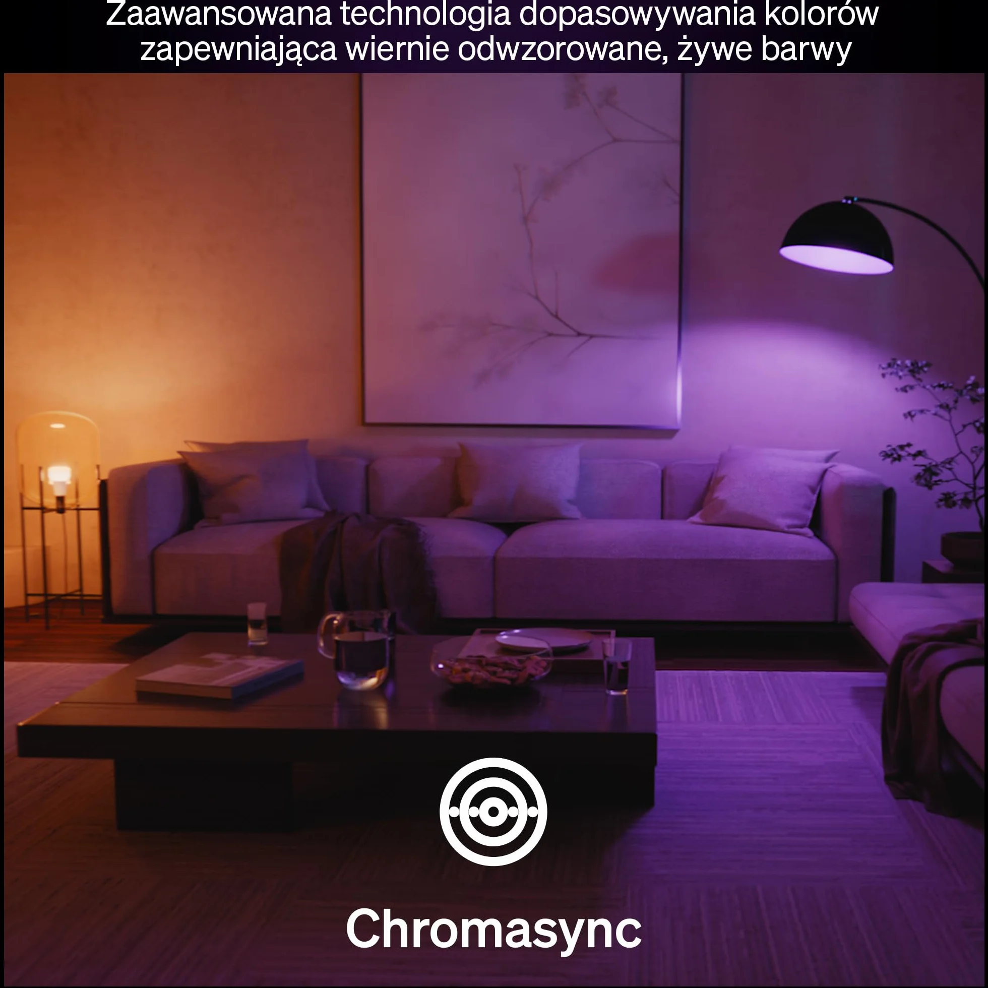Żarówka Philips Hue Smart LED A60, White and Color Ambiance, trzonek E27, 8,1 W, pełne spektrum światła 1000K–20000K, 1100 lumenów, przyciem, działa z Alexa, Google Assistant i Apple Home, op. 1 szt.