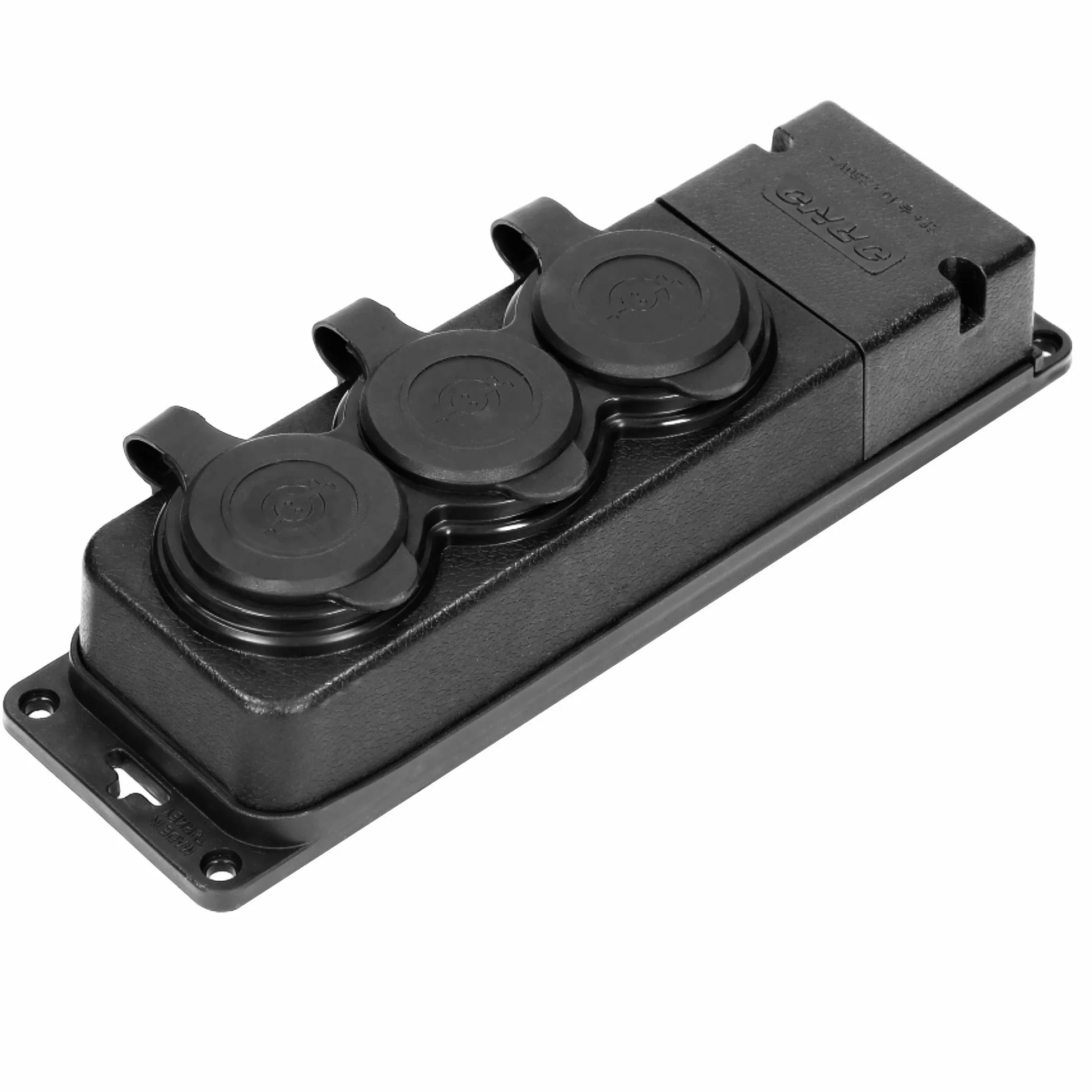 ORNO Warsztatowa wtyczka Schuko IP44 230V 16A potrójna