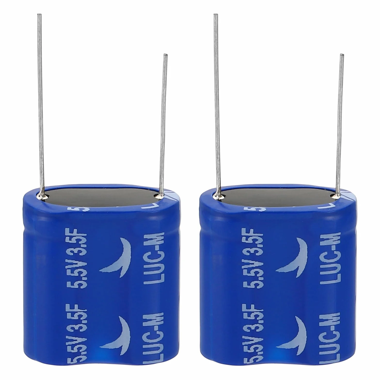 PATIKIL 2 sztuki 5,5 V 3,5 F superkondensator 0,83 x 0,39 x 0,83" aluminiowy superkondensatory typ nawijania magazynowanie energii do magazynowania energii na pokładzie