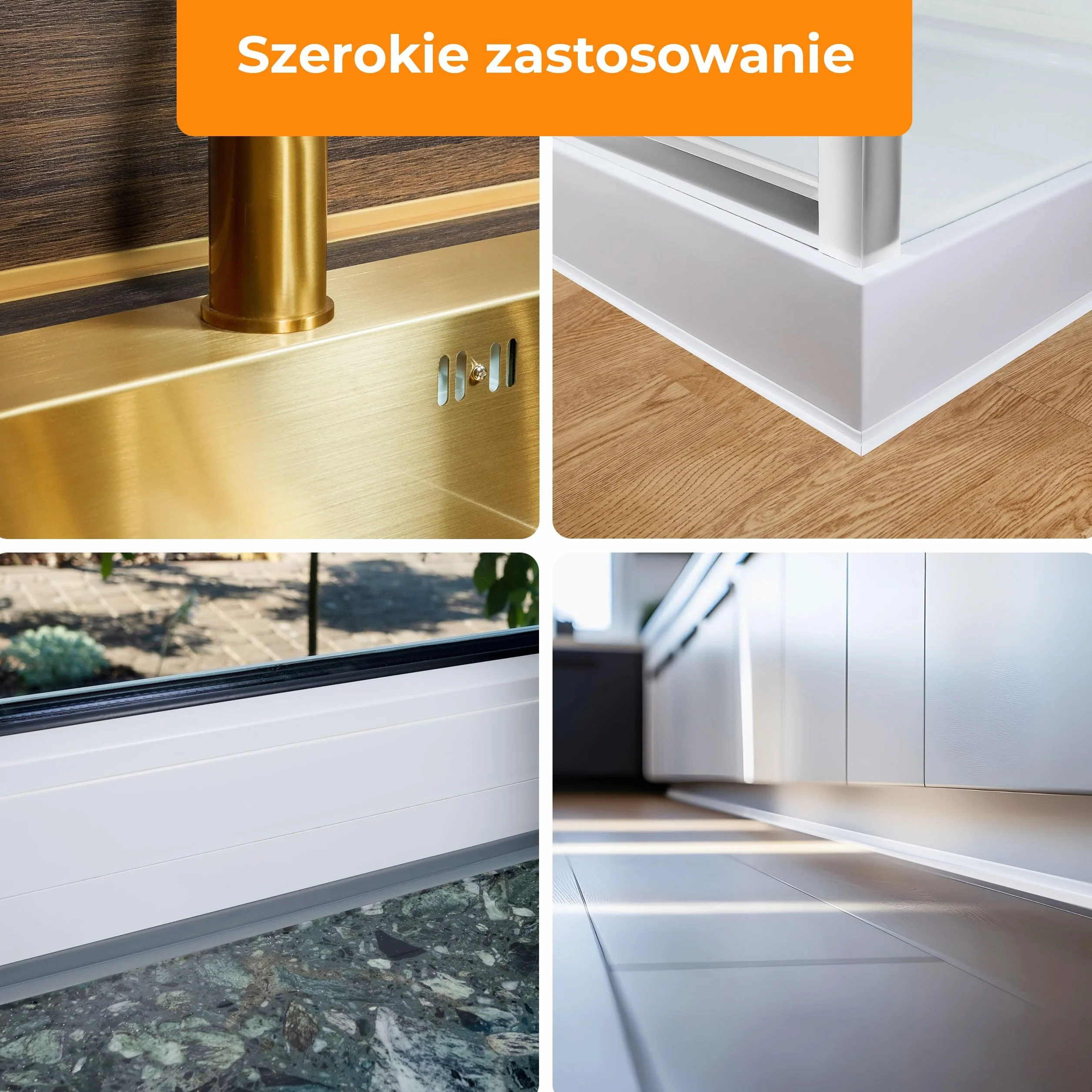 QUEST Listwa wykończeniowa PVC 10x10 mm, samoprzylepna, elastyczna, miękka taśma dekoracyjna, czarny, 5 m