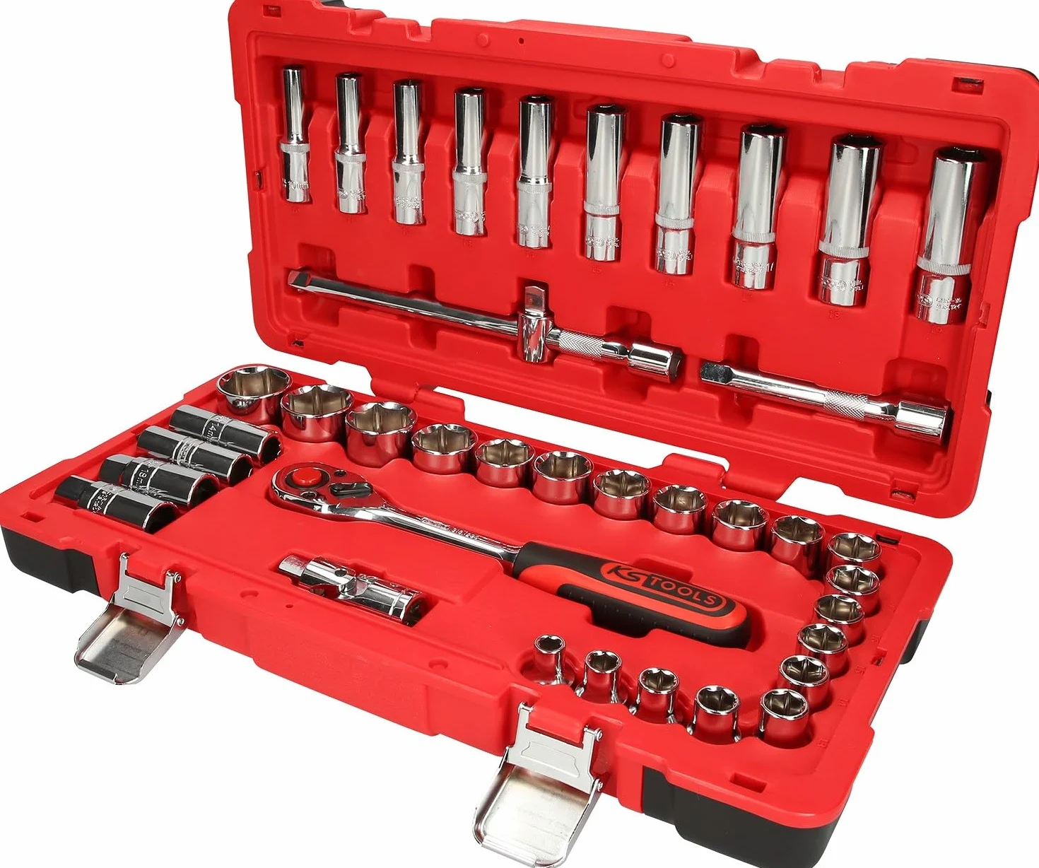KS Tools 958.0639 CHROMEplus Zestaw podw. kluczy nasadowych,39-szt, 1/2"