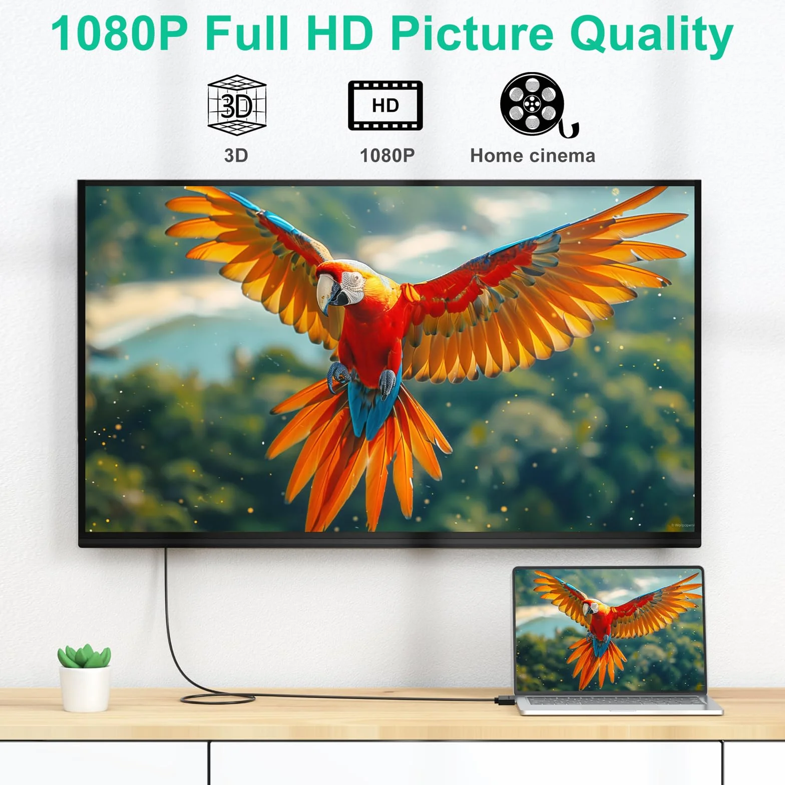 Kabel HDMI do DVI dwukierunkowy DVI-D 24+1 męski na HDMI męski 1080P 3M