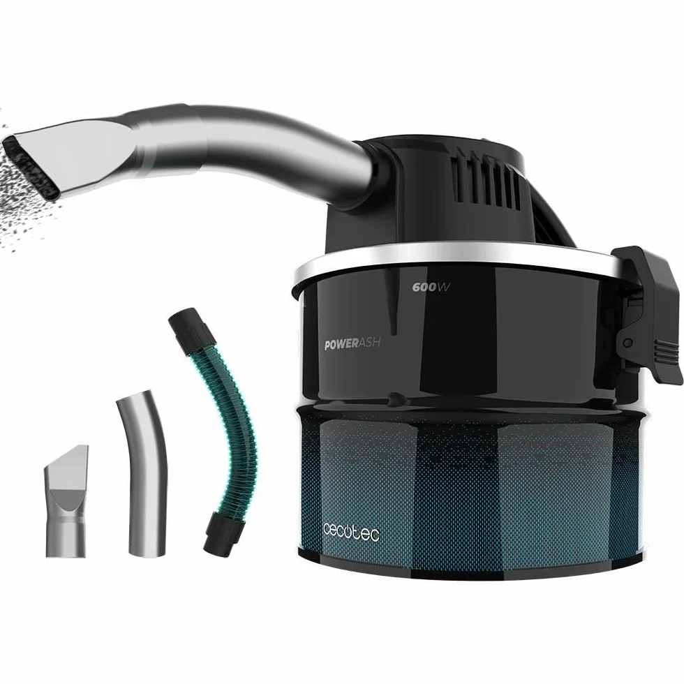 Cecotec Conga Ash 1000 Home Kompaktowy odkurzacz do popiołu, 600 W, ultralekki, moc ssania 13 kPa, metalowa powłoka rurowa, uchwyt do przenoszenia, kabel 3,5 m