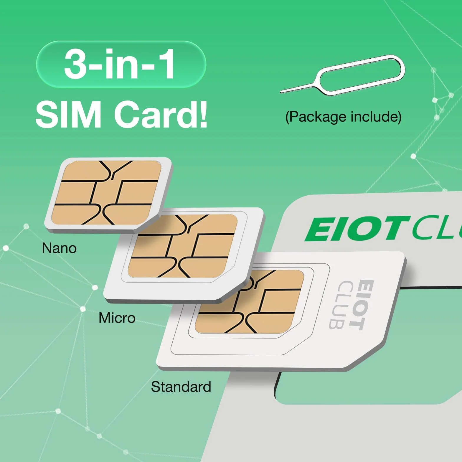 EIOTCLUB Globalna podróżna karta SIM, 5 GB danych przez 30 dni w 38 krajach europejskich i USA, 5G, możliwość ponownego ładowania, bez numeru telefonu, Plug and Play