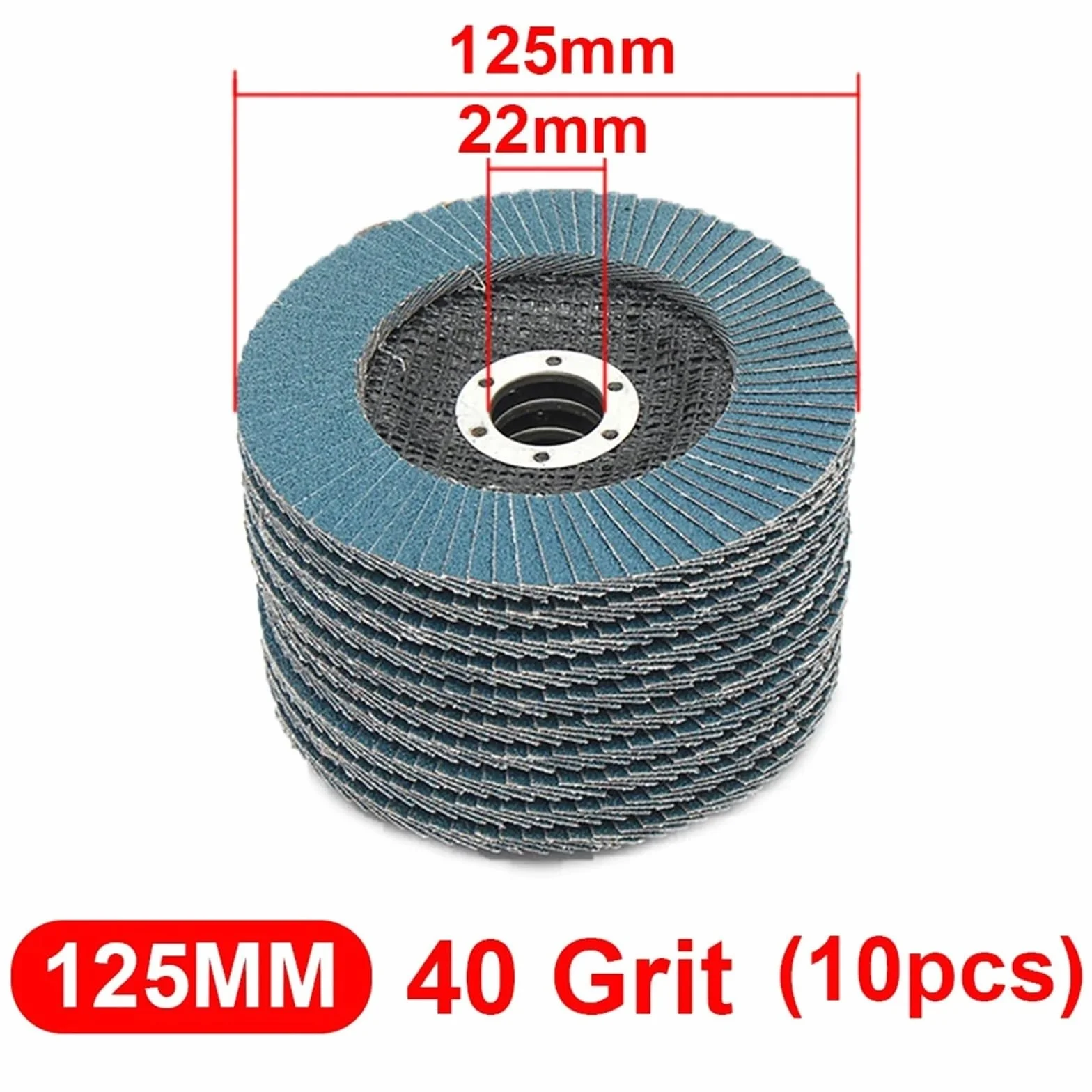 10 sztuk 5 cali 125mm szlifierka kątowa tarcze szlifierskie 40/60/80/120 Grit ściernica tarcze listkowe metalowe plastikowe narzędzie do usuwania drewna narzędzie ścierne