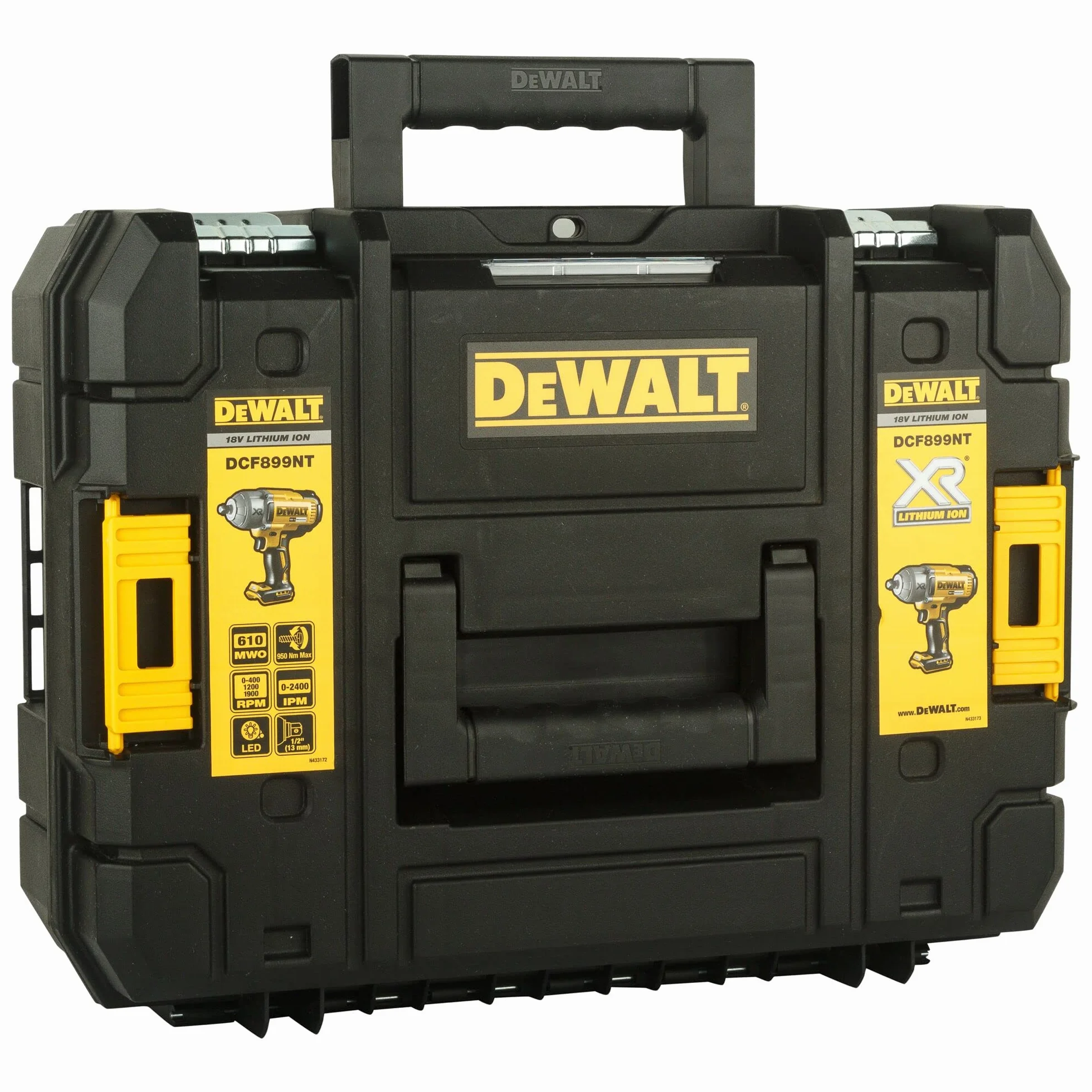 Dewalt DCF899NT-XJ Klucz Udarowy, 18 V, Czarny/Żółty, 44.5 x 34.5 x 16.5 cm