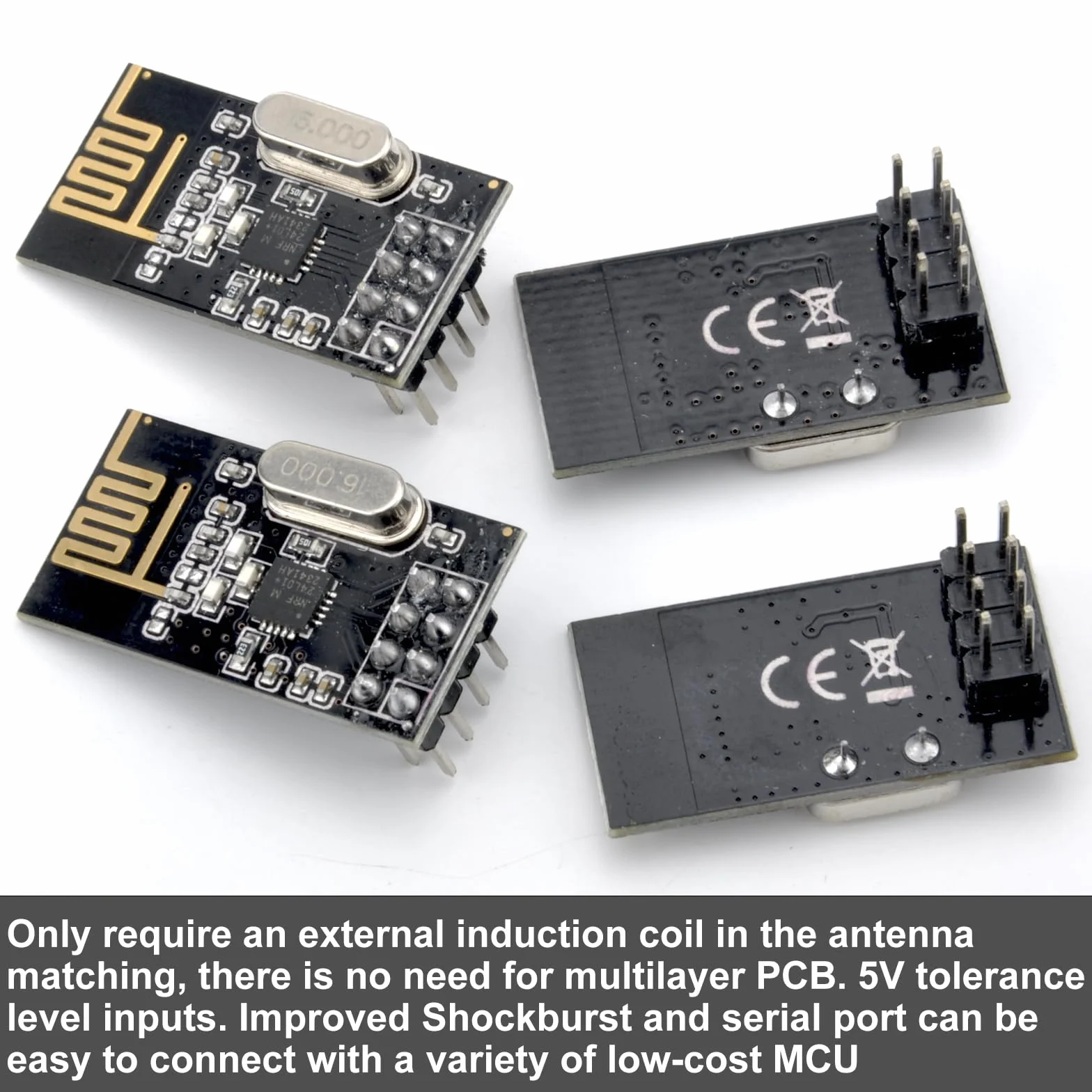 HENGBIRD 4 szt. nRF24L01 + bezprzewodowy moduł nadawczo-odbiorczy NRF24L01 + 2.4G Wireless Transceiver Radio Transceiver RF PI ARM Model Wireless 200M komunikacyjny