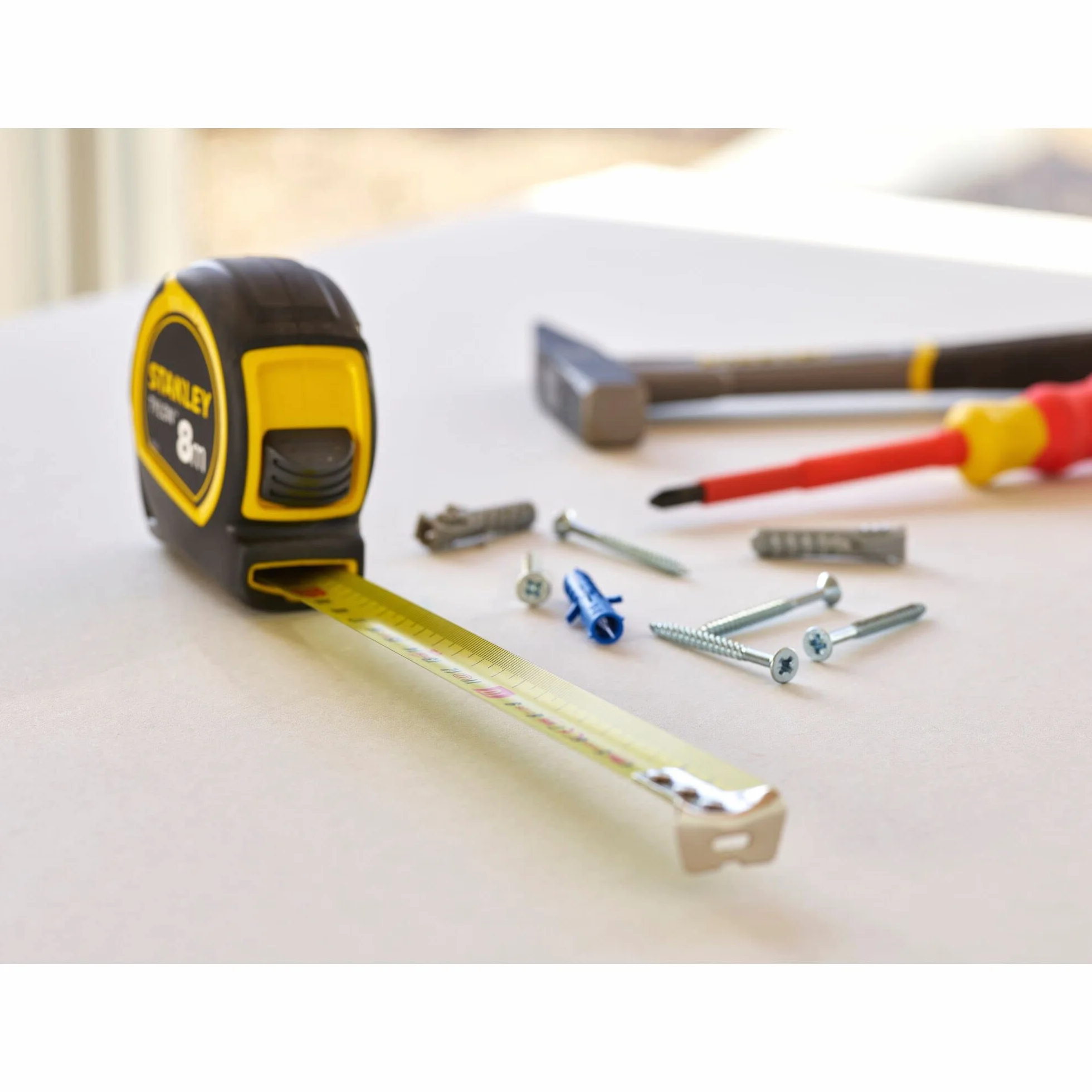 STANLEY Wytrzymały Flexómetro tylon 8m x 25mm dla profesjonalistów i majsterkowiczów do codziennego użytku 8m 25mm
