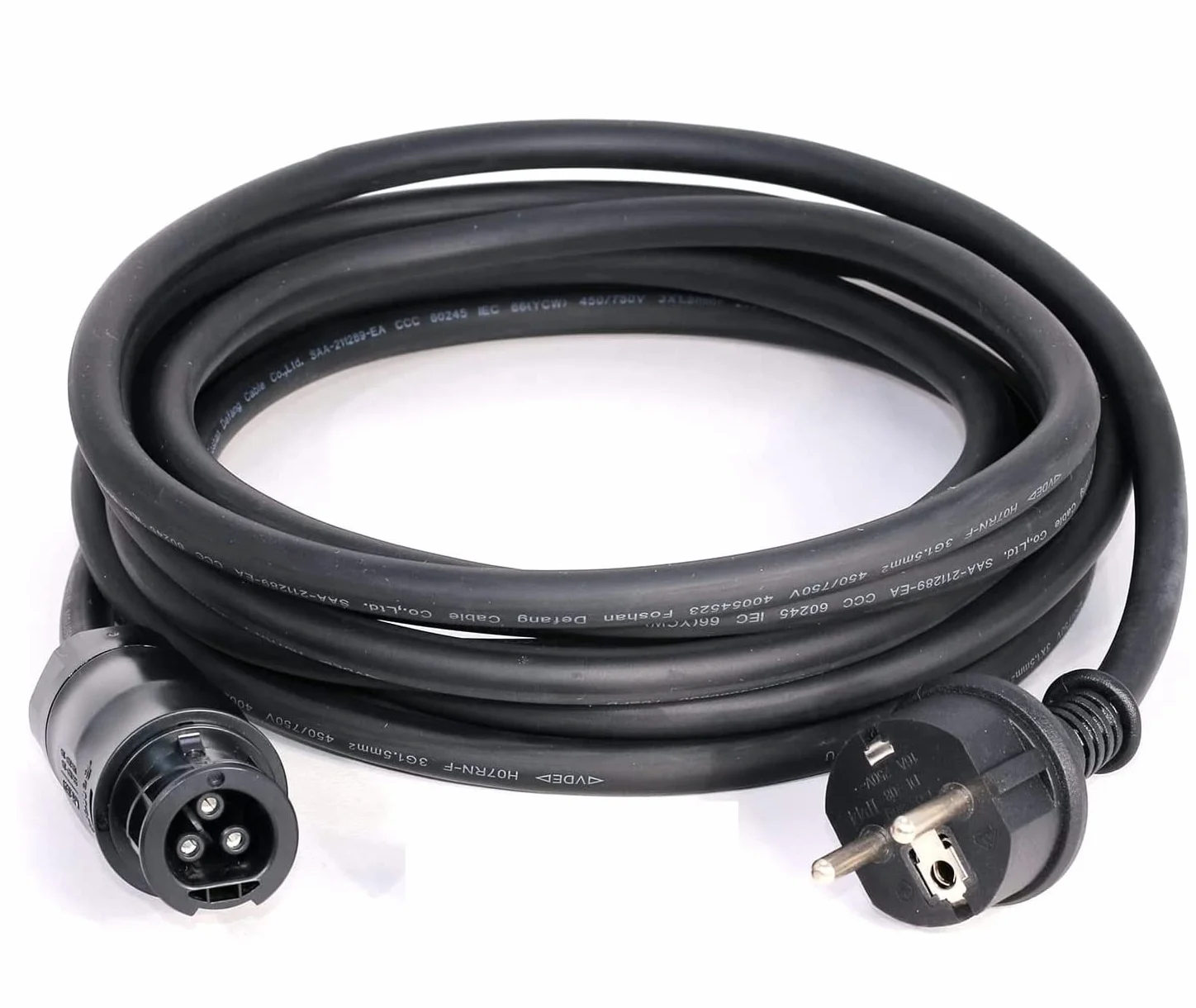 Amazinnov - Przewód Zasilający Gumowy, H07RN-F 3x1,5mm, średnica 10mm, z Końcówkami IP44 i Złączem Betteri BC01 Schuko żeńskim do Mikroinwerter Hoymiles, Deye, Envertech, Huayu, Bosswerk, TSUN (10M)