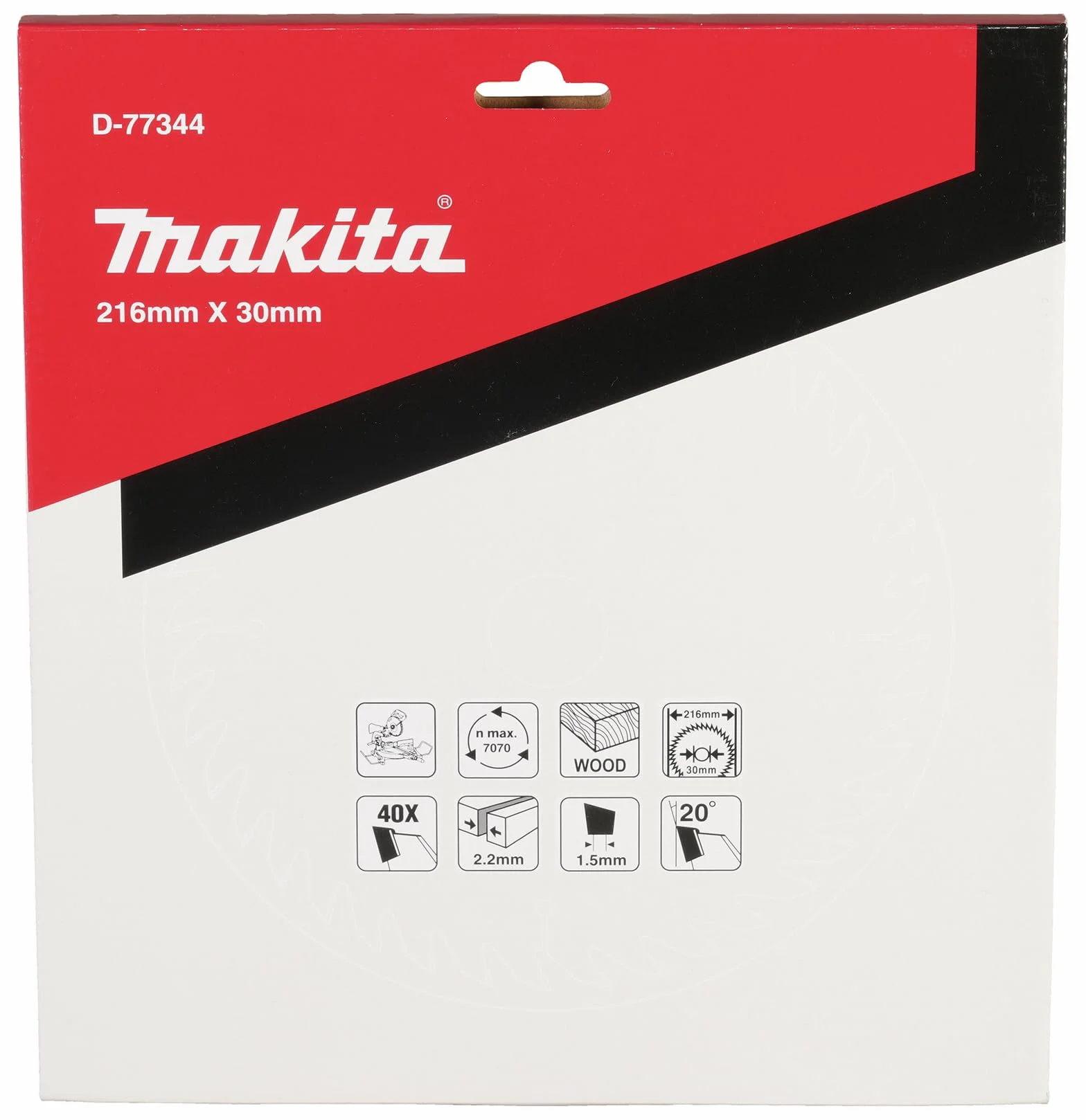 Makita D-77344 TCT brzeszczot do piły 216 x 40 x 40 T, drewno