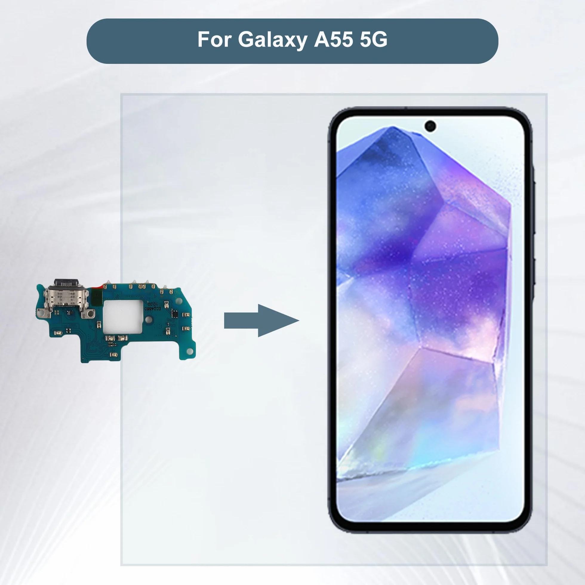 Gniazdo ładowania część zamienna do Samsung Galaxy A55 SM-A556V SM-A556B SM-A556E USB typ C złącze dokowania port ładowania część zamienna do naprawy