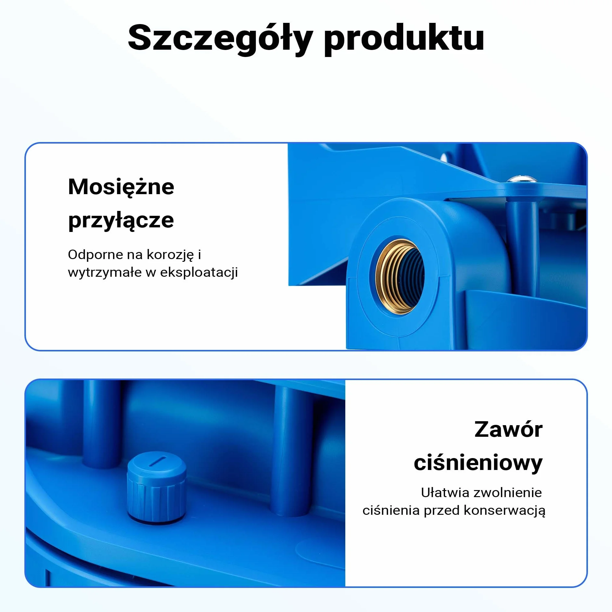 Naturewater NW-BR10B4 3-stopniowy filtr do wody 5 µ 20,67 mm (1/2") wkład PP Ø60 mm uchwyt ścienny klucz filtr osadów blok węgla aktywnego granulat