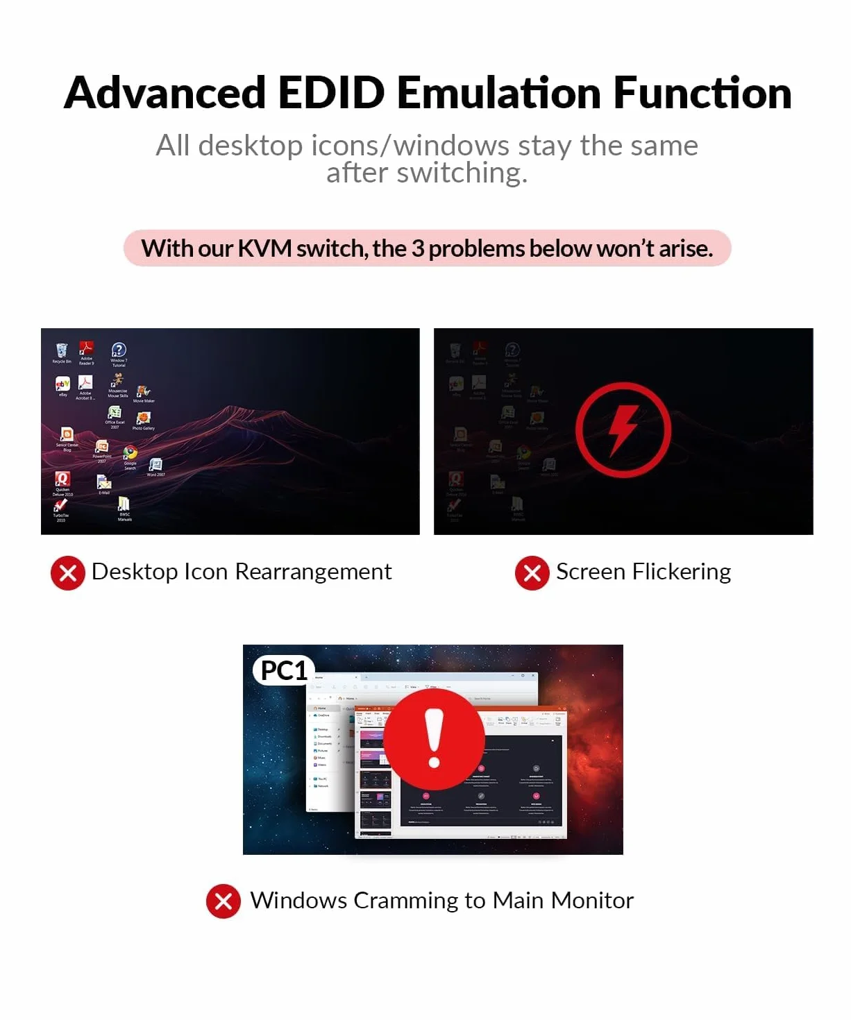 AV Access Stacja dokująca KVM Switch Dual Monitor USB-C 4K 60Hz, Aluminium, EDID, Ethernet
