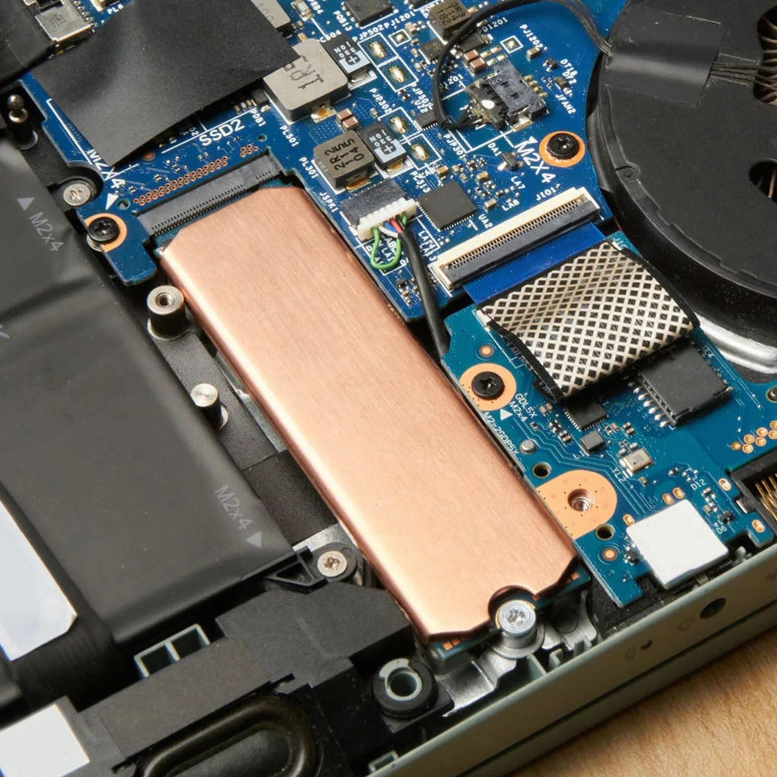 Radiator M.2 2280 SSD z silikonową podkładką termiczną, Odporny na korozję do Laptopa NVMe