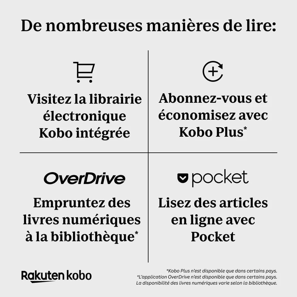Kobo Jasny BW | eReader | 16" bezdotykowy ekran dotykowy z ComfortLight Pro | Dark Mode Option | Audiobooks | Wodoodporny | 16 GB of Storage | czarny