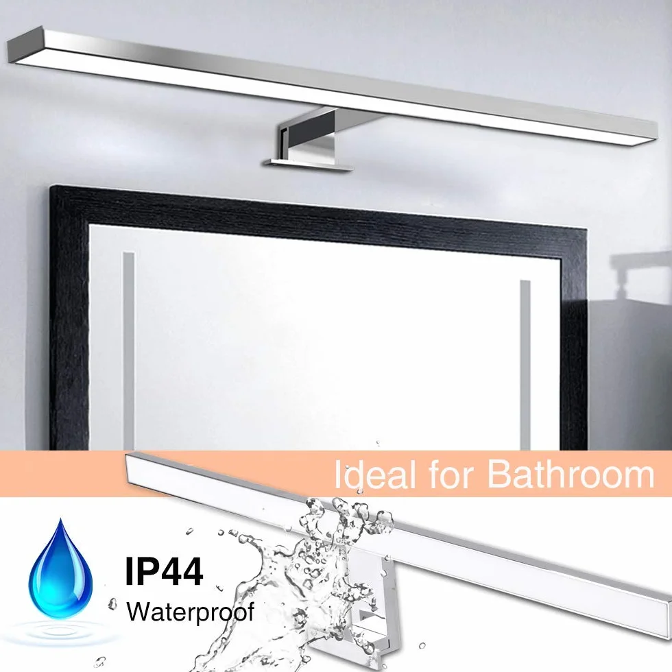 Hommie Lampa LED na lustro łazienka, 60CM wodoodporny włącznik 15W 1200Lm 4000K neutralna biała szafka łazienkowa
