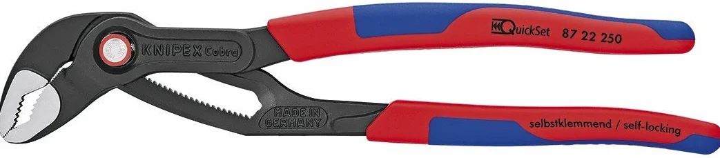 Draper 53953 Knipex Quickset szczypce do pomp wodnych, wielokolorowe, 250 mm