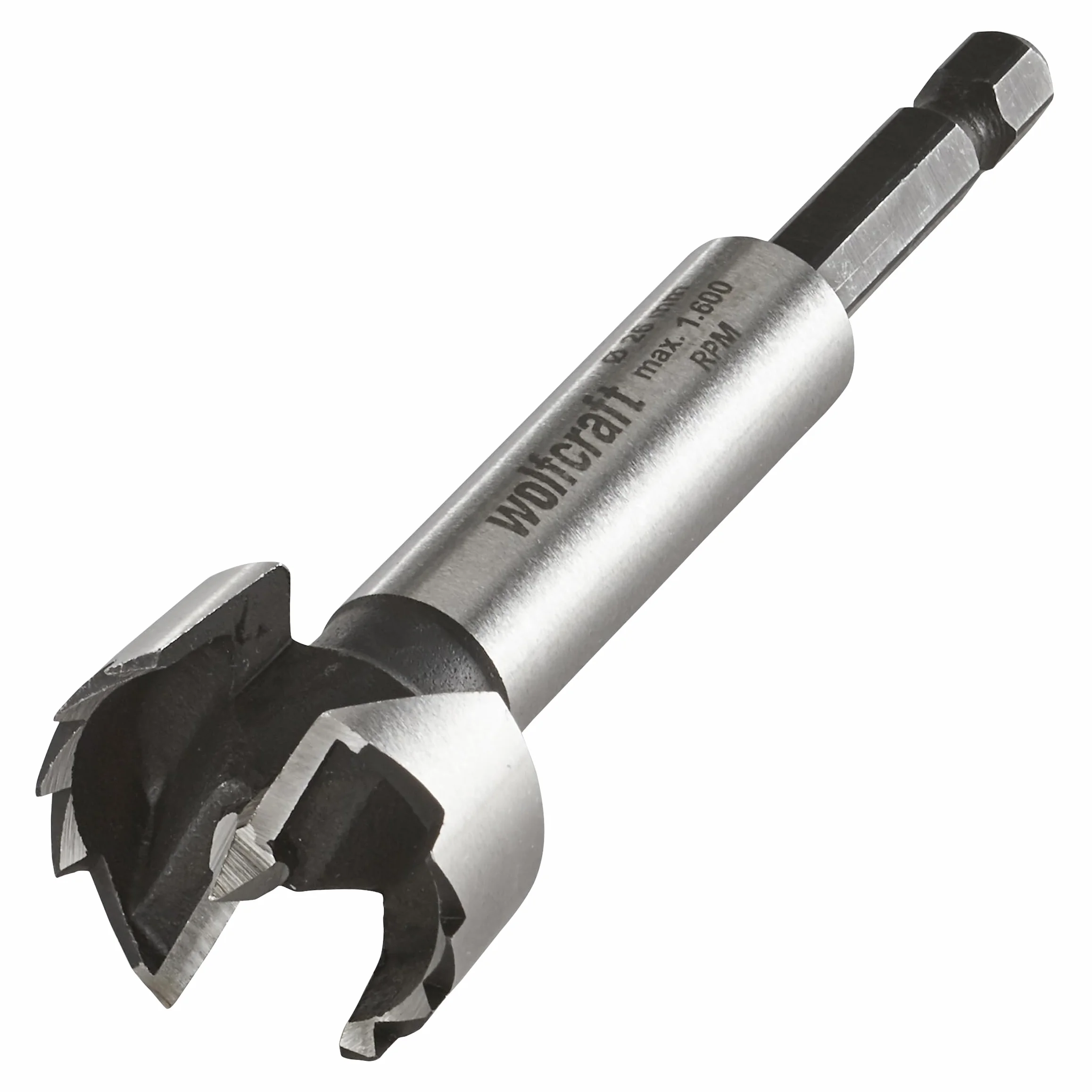 wolfcraft Wiertło Forstnera, trzpień sześciokątny, Ø 26 mm I 3309000 I Do wiercenia w drewnie, z ograniczeniem głębokości i bez