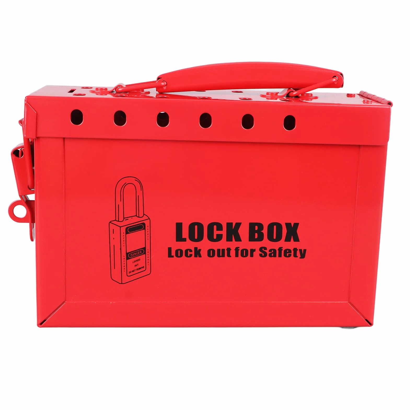 498A Red Lockout Tagout Box, Wytrzymała Konstrukcja, pojemność 12 Kłódek, Wszechstronna Blokada Wyłącznika, Blokada Zaworu