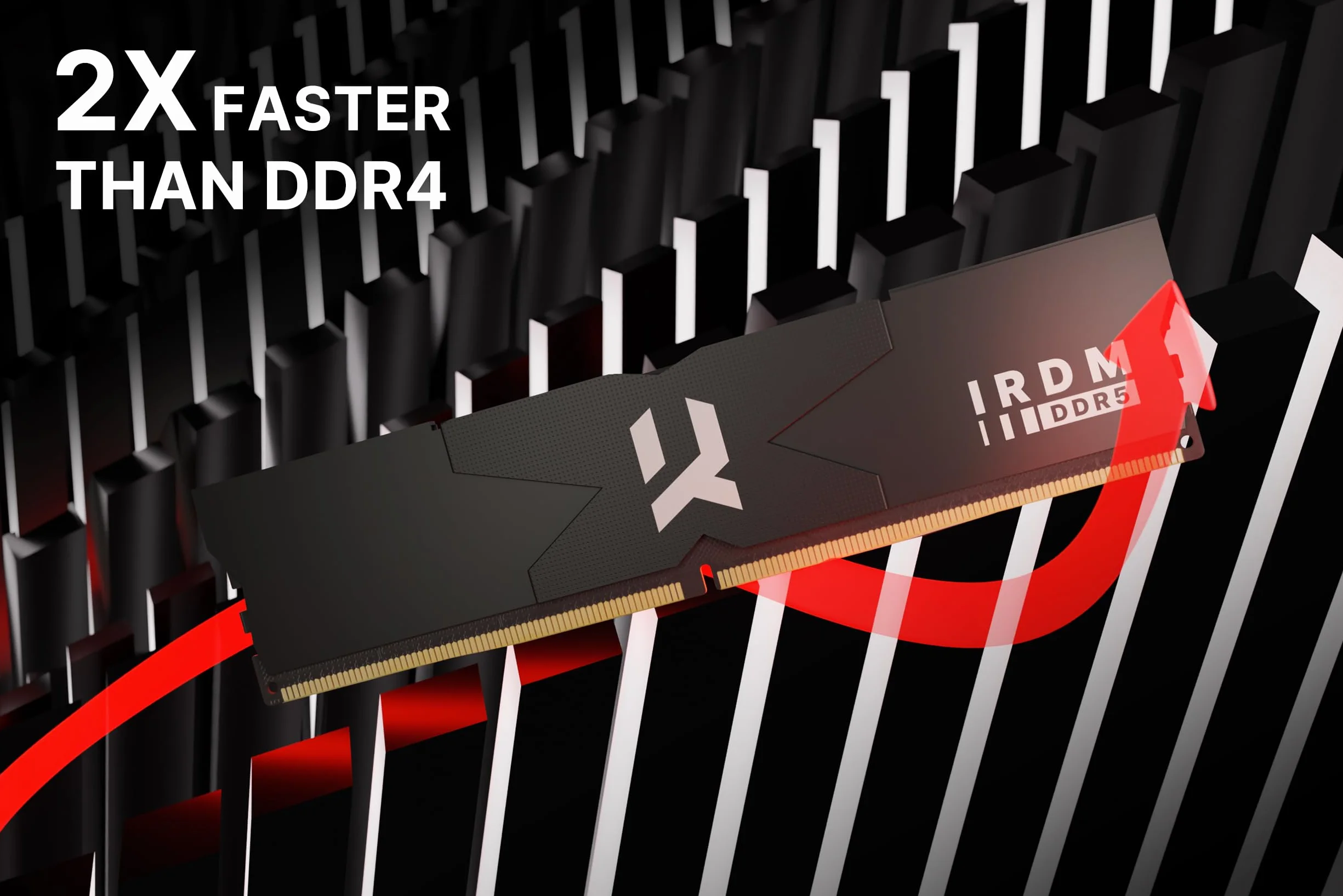Goodram - Moduł pamięci DDR5 IRDM 2 x 16 GB KIT 6000MHz CL30 SR DIMM Black V Silver - wewnętrzny - DRAM - do komputera - komputera stacjonarnego - laptopa - gier - graczy - edycja grafiki -