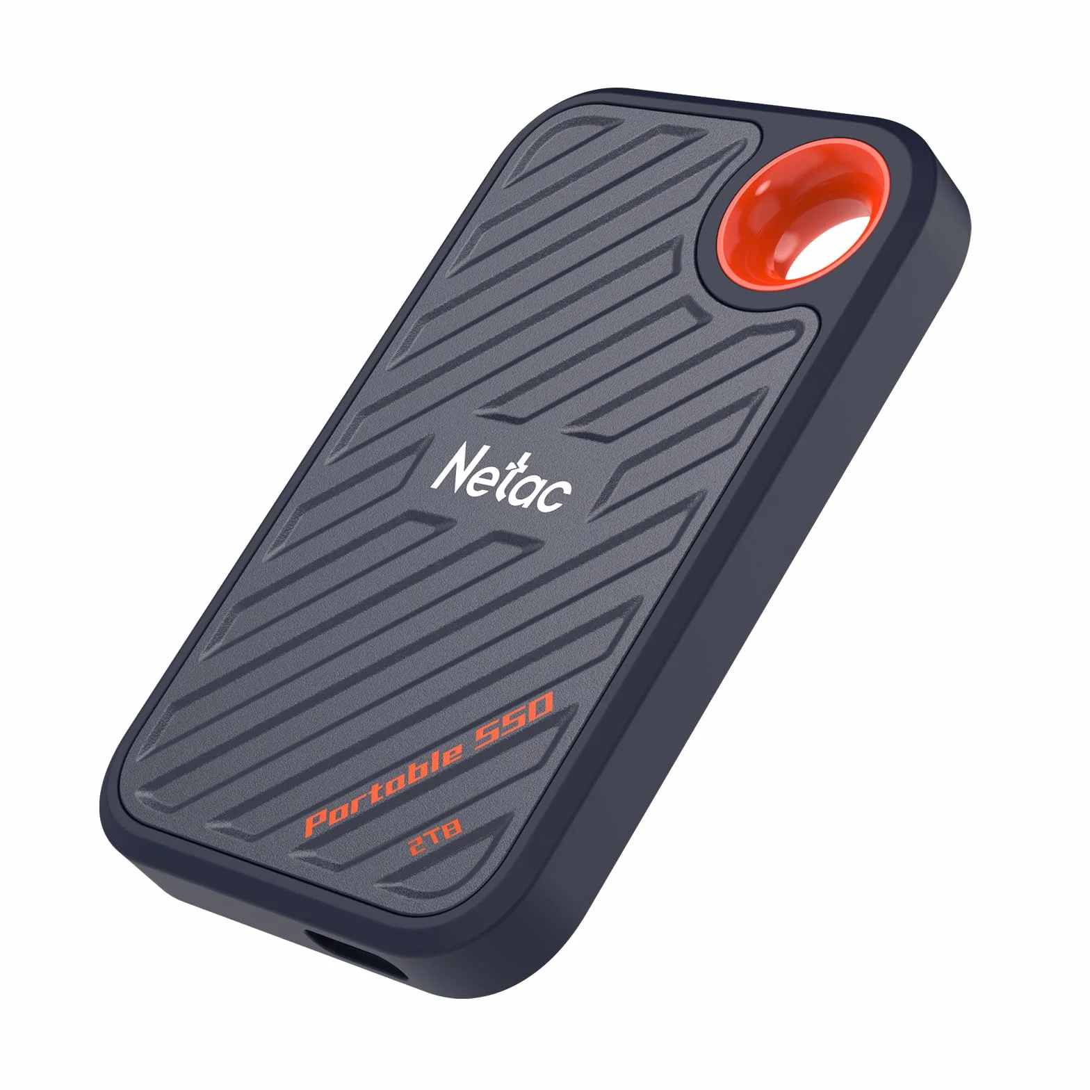 Netac ZX20 przenośny dysk SSD 2 TB, przenośny, 2 TB (do 2000 MB/s odczytu i zapisu, odporny na wstrząsy, szyfrowanie AES, odporny na wodę i kurz), szary