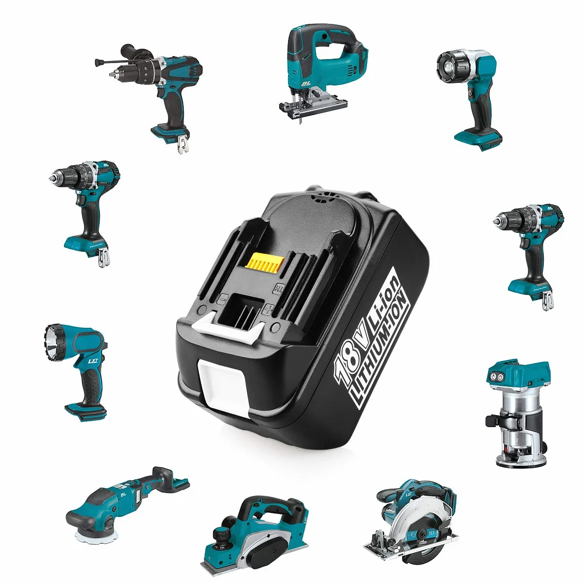 Energup BL1850 18V 5.0Ah bateria do Makita baterii 18V BL1860 BL1850 BL1840 BL1830 BL1820 BL1815 BL1820B BL1815B LXT400 baterie narzędziowe z diodą LED