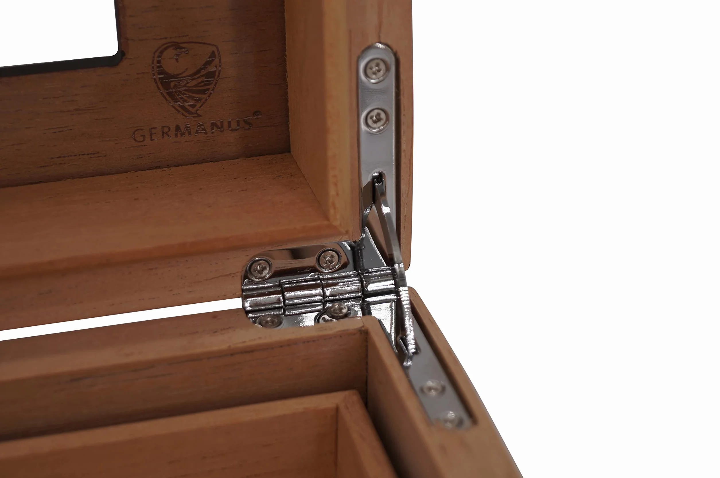 GERMANUS Humidor skrzynia z okienkiem, czarna