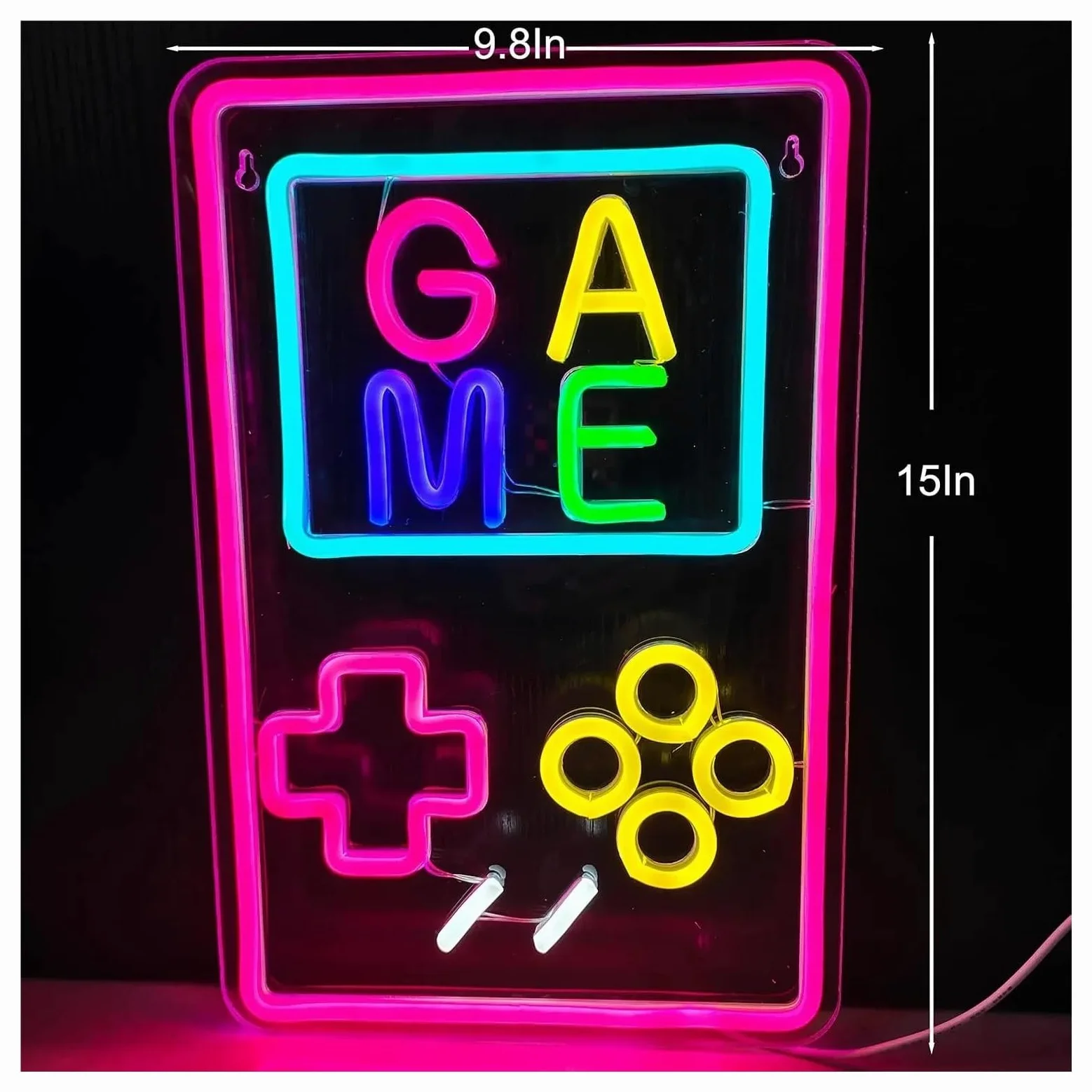 Wiszące neony artystyczne Przenośne Konsole Do Gier Neon Do Wystroju Pokoju Gracza, Ściemniane Światła, Do Pokoju Młodzieżowego Man Cave