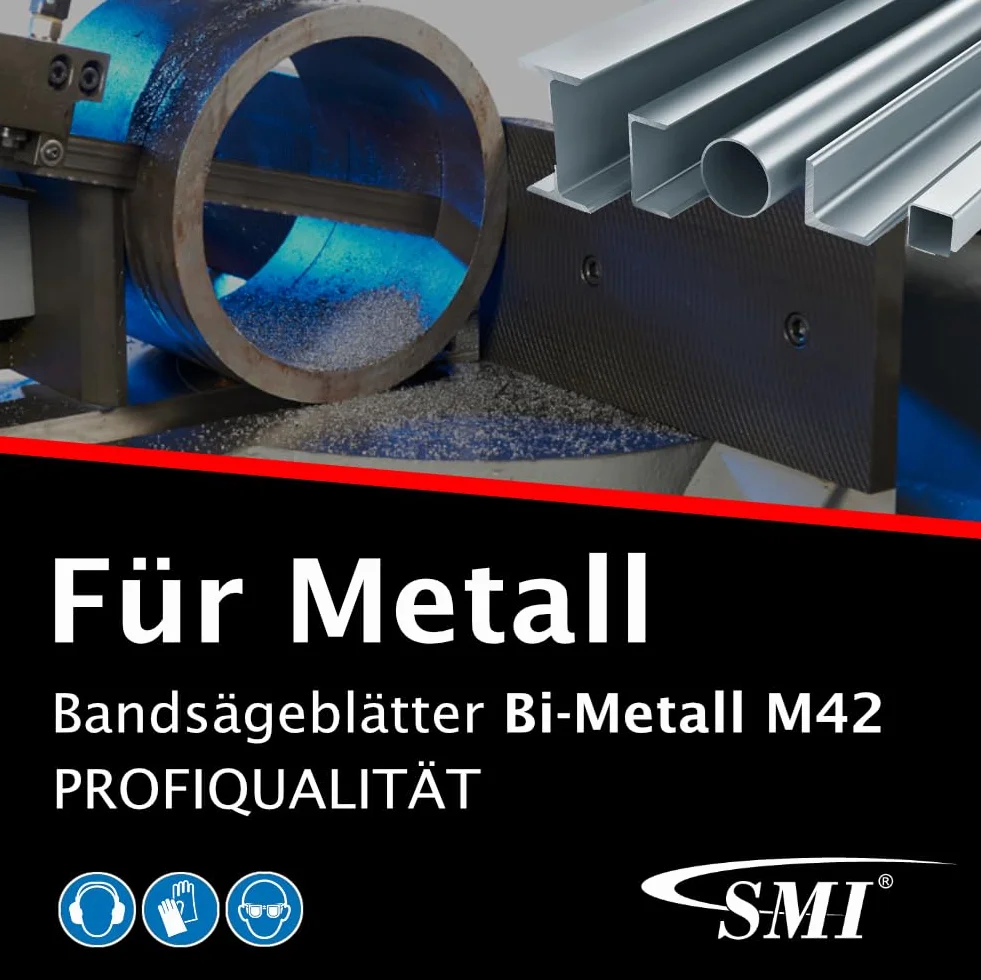 SMI 2-częściowy zestaw brzeszczotów do piły taśmowej bimetal M 42 wymiary 2450 x27x0,90 mm 4/6 ZpZ np. do Carif, MEP, FMB, Thomas taśma do piły
