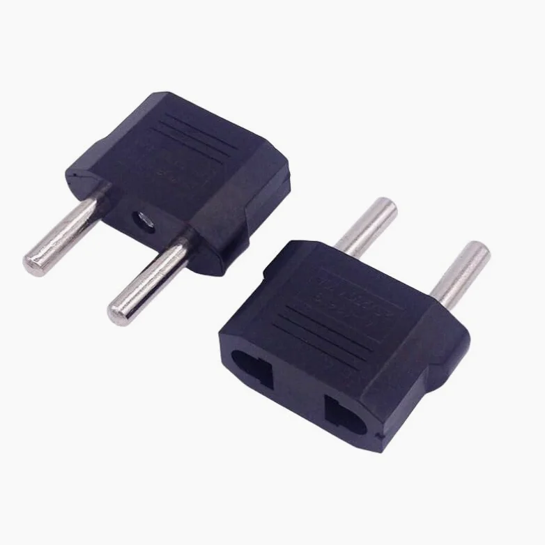 100 sztuk/worek Mały CN JP US do UE KR RUS 4,8 mm AC Power Plug Adapter Konwerter Podróżny Do Korei Rosja Indonezja Europejski