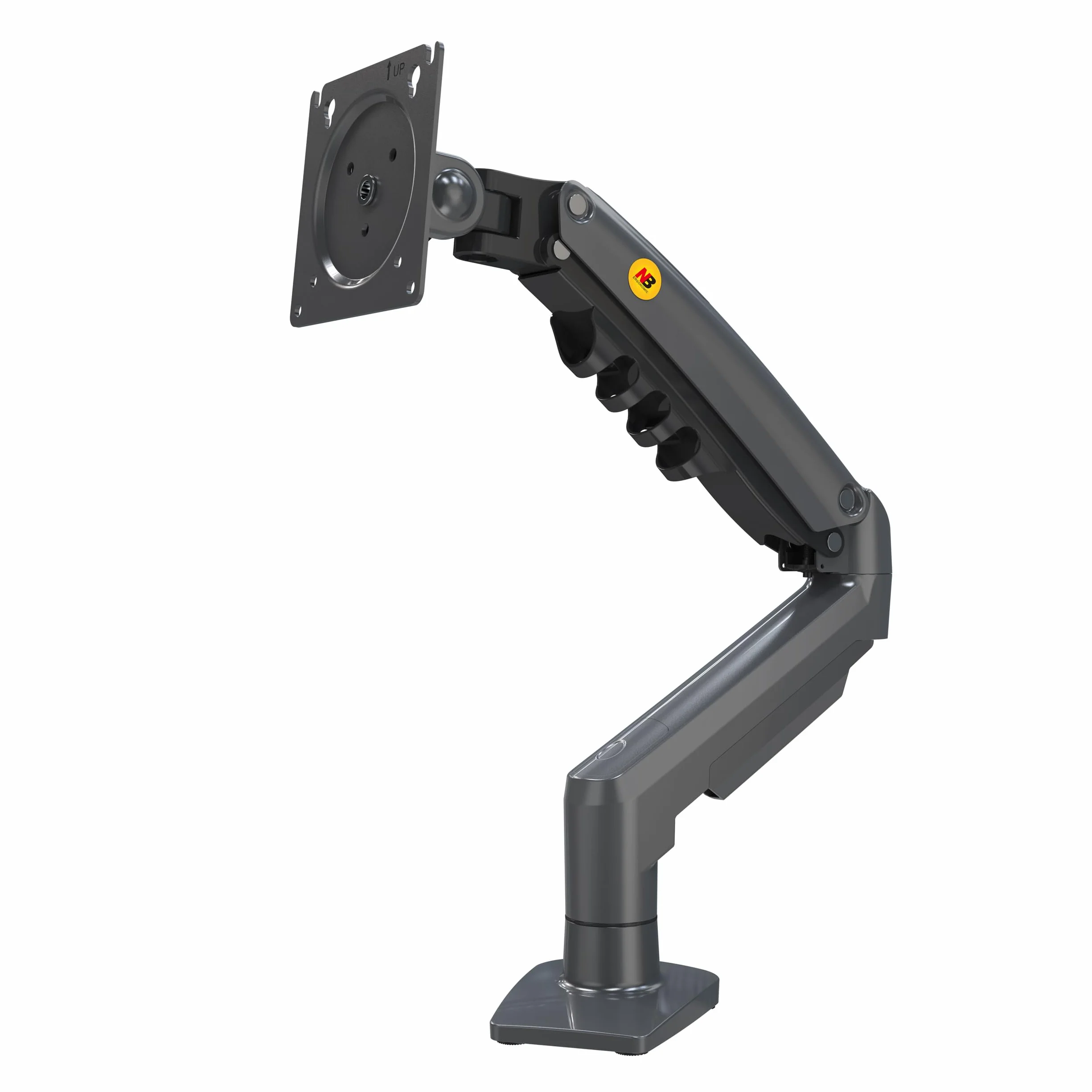Solidny, obrotowy, uchwyt biurkowy na sprężynie gazowej do monitora LCD, LED od 17 do 32 cali o wadze od 2 kg do 9 kg