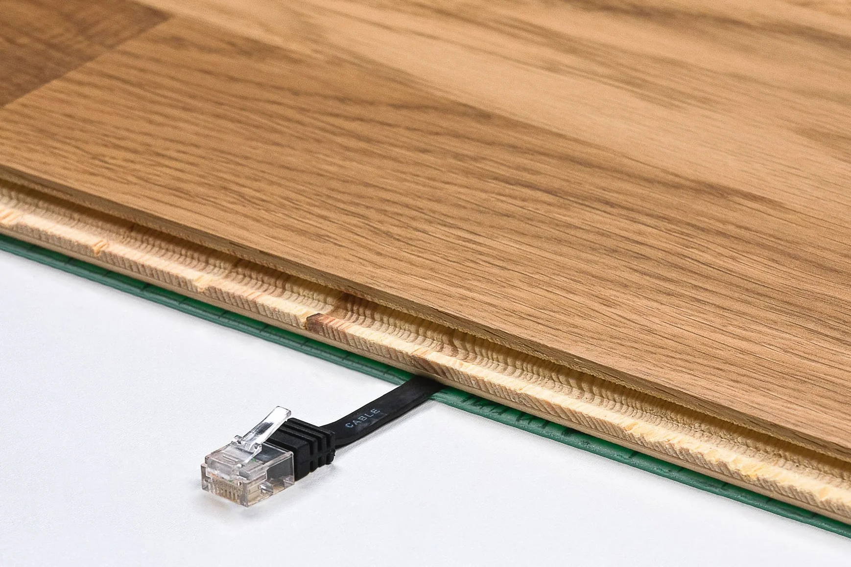 Cat.6 płaski kabel sieciowy Gigabit LAN RJ45 0,25 m jasnobrązowy 1 sztuka