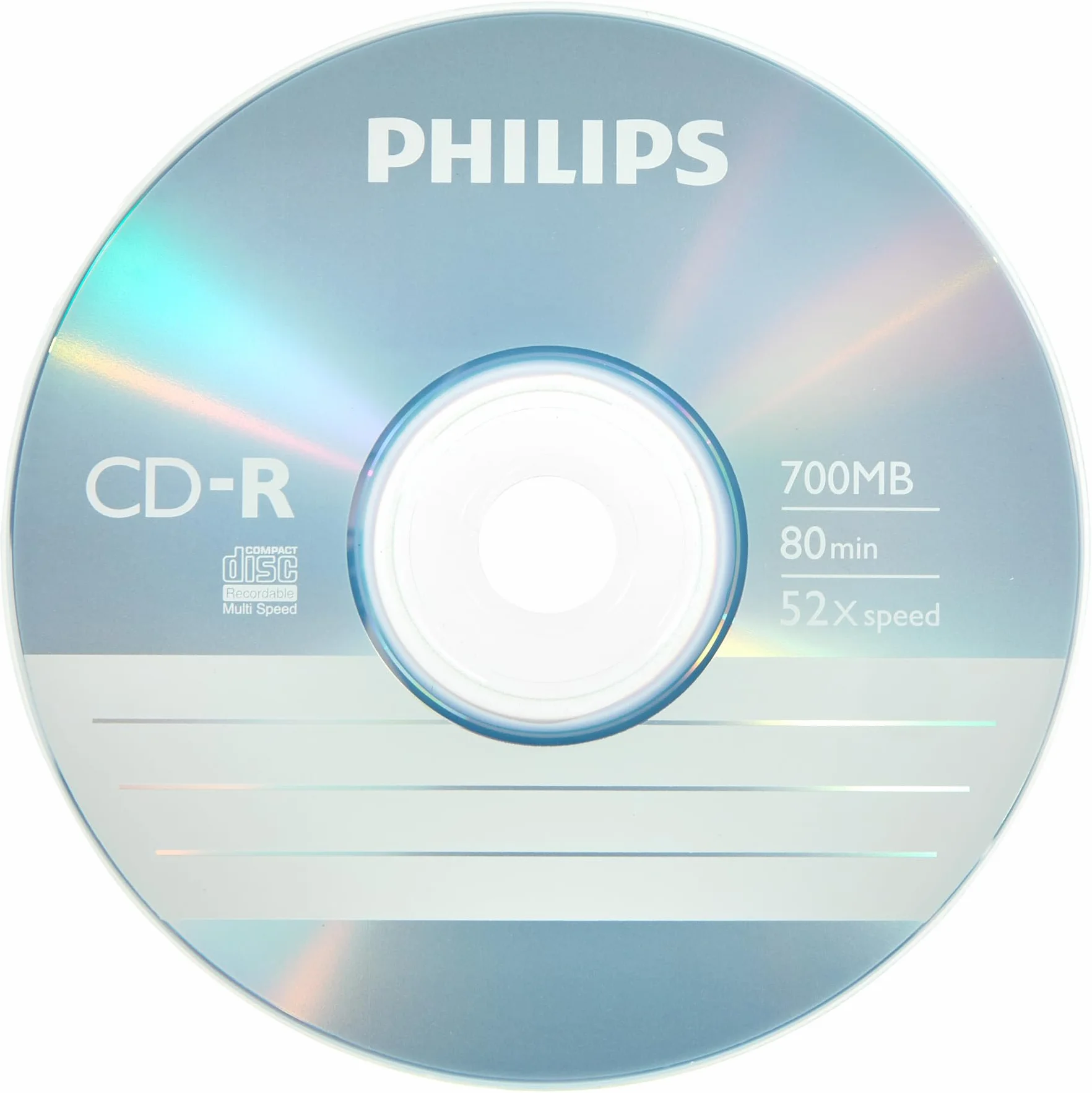 Philips CD-R nośniki o wysokiej prędkości High-speed (700 MB / 80 minut, 52x prędkość, wrzeciona 10 szt.)
