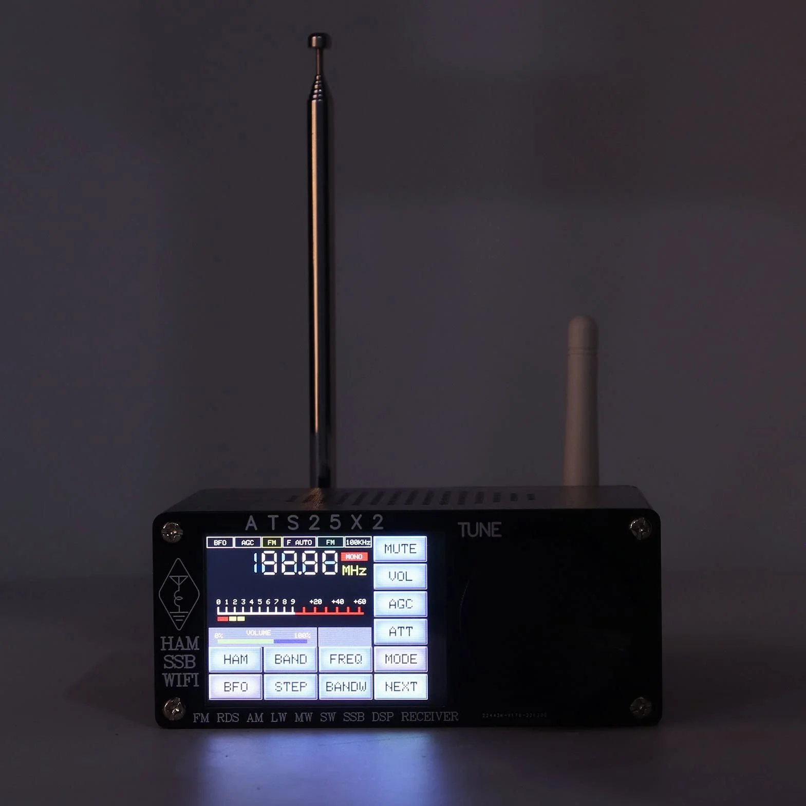 ATS25X2 Pełnozakresowy Odbiornik Radiowy Skaner Odbiornika Radiowego DSP o Częstotliwości Krótkofalowej ze Skanowaniem Widma