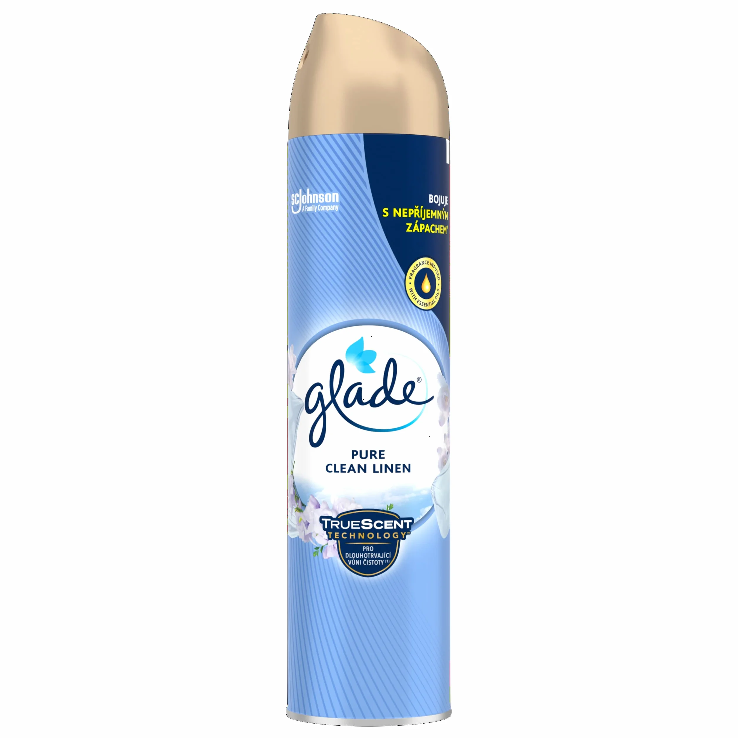 Glade Odświeżacz Powietrza w Sprayu, Eliminuje Nieprzyjemne Zapachy w Domu i Łazience, Różne Zapachy, Zestaw 4 x 300 ml
