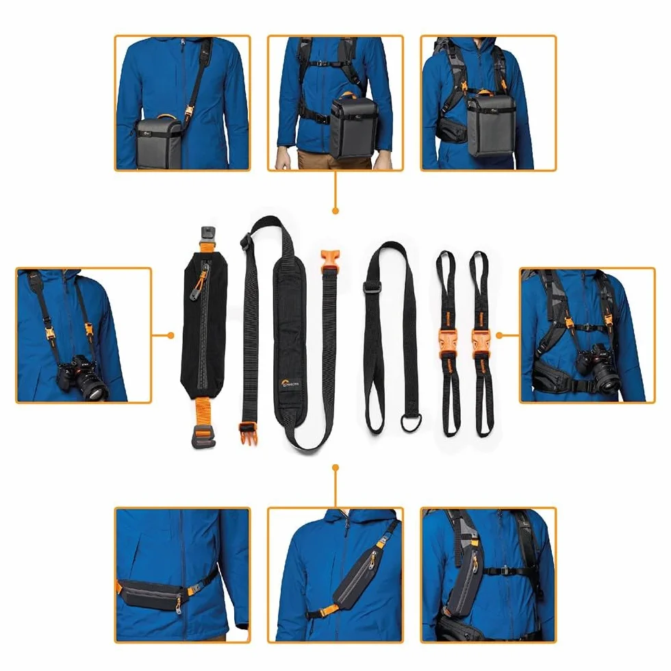 Lowepro PhotoSport BP 15L AW III, plecak turystyczny na aparat z dostępem na boku, ze zdejmowaną wkładką na aparat, z systemem pasków akcesoriów, kolor szary, do bezlusterkowego aparatu, kompatybilny z Sony α6000